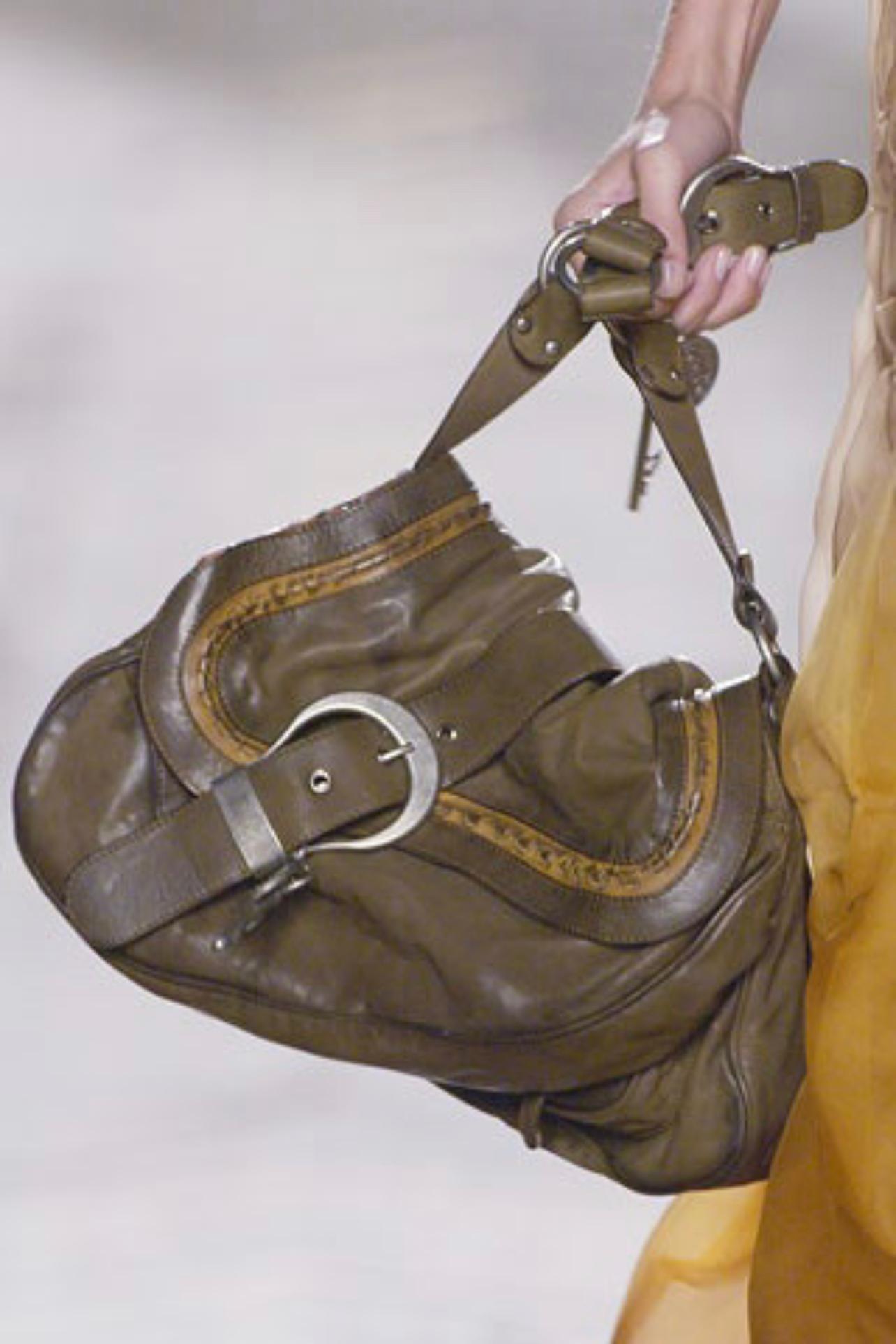 Christian Dior by John Galliano “Gaucho” black and tan shoulder bag, ss 2006 5