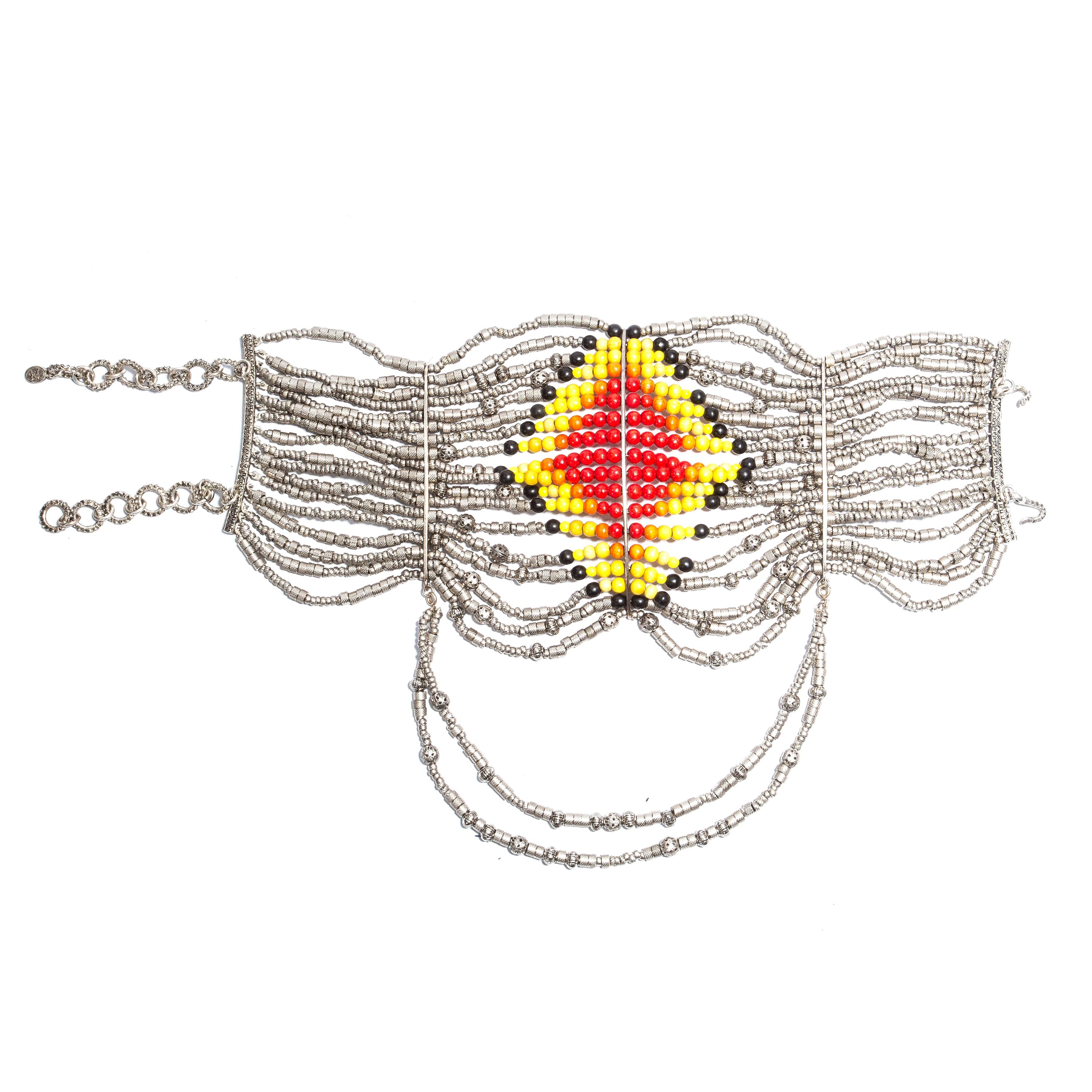 Christian Dior by John Galliano 18 strand 'Maasai' choker necklace, fw 1998  at 1stDibs | dior maasai necklace, maasai choker necklace