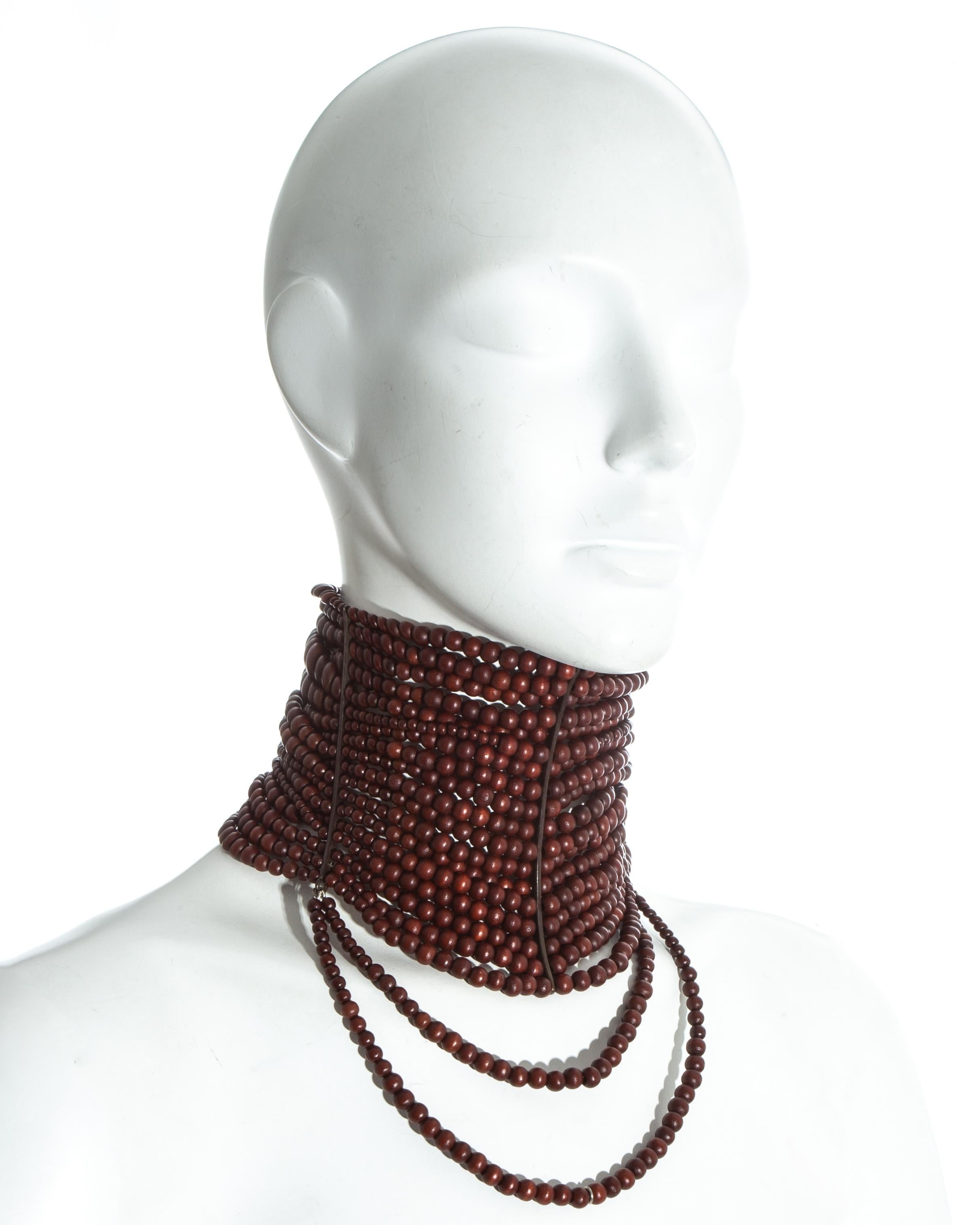 Black Christian Dior by John Galliano 18 strand 'Maasai' choker necklace, fw 1999