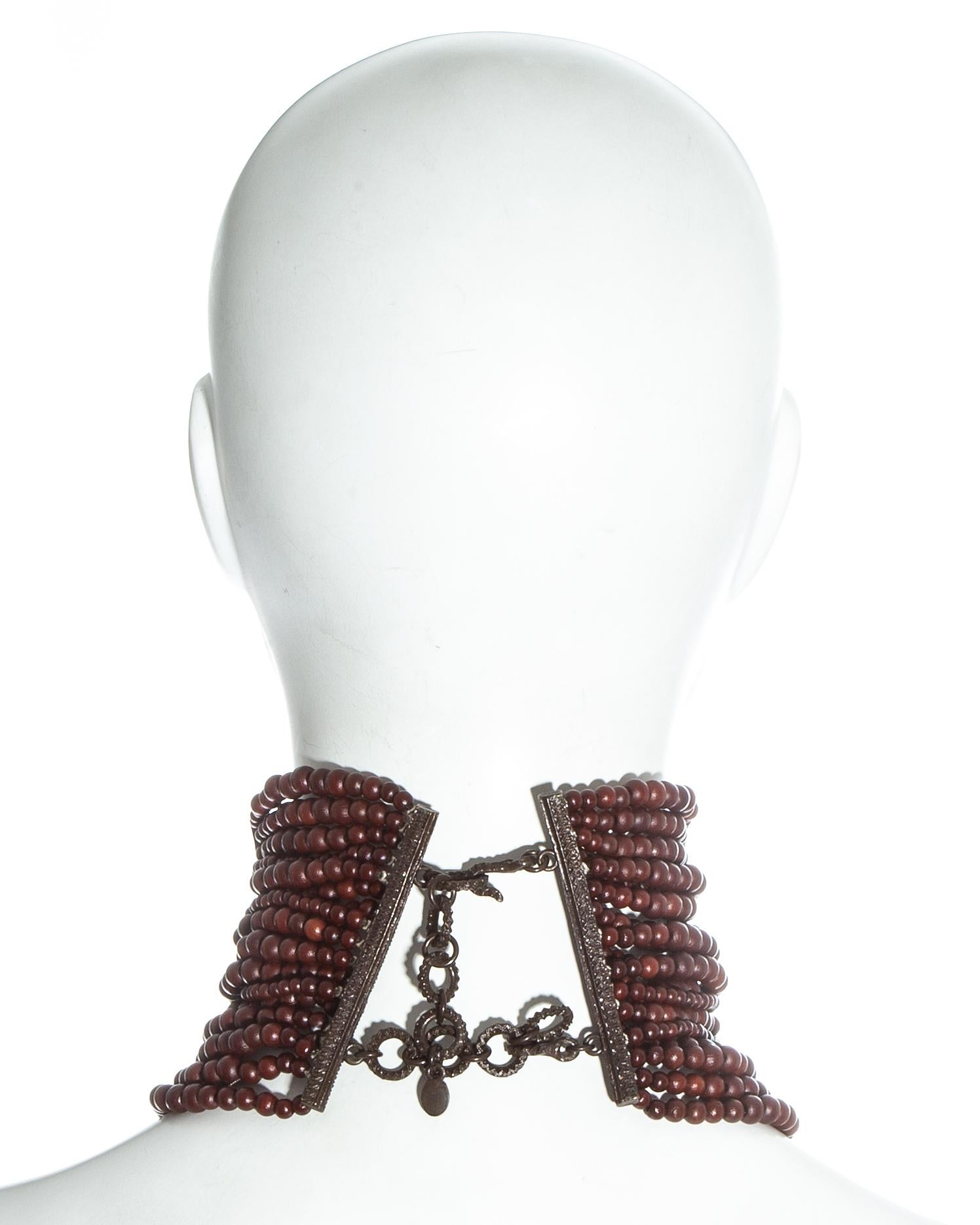 Christian Dior by John Galliano 18 strand 'Maasai' choker necklace, fw 1999 1