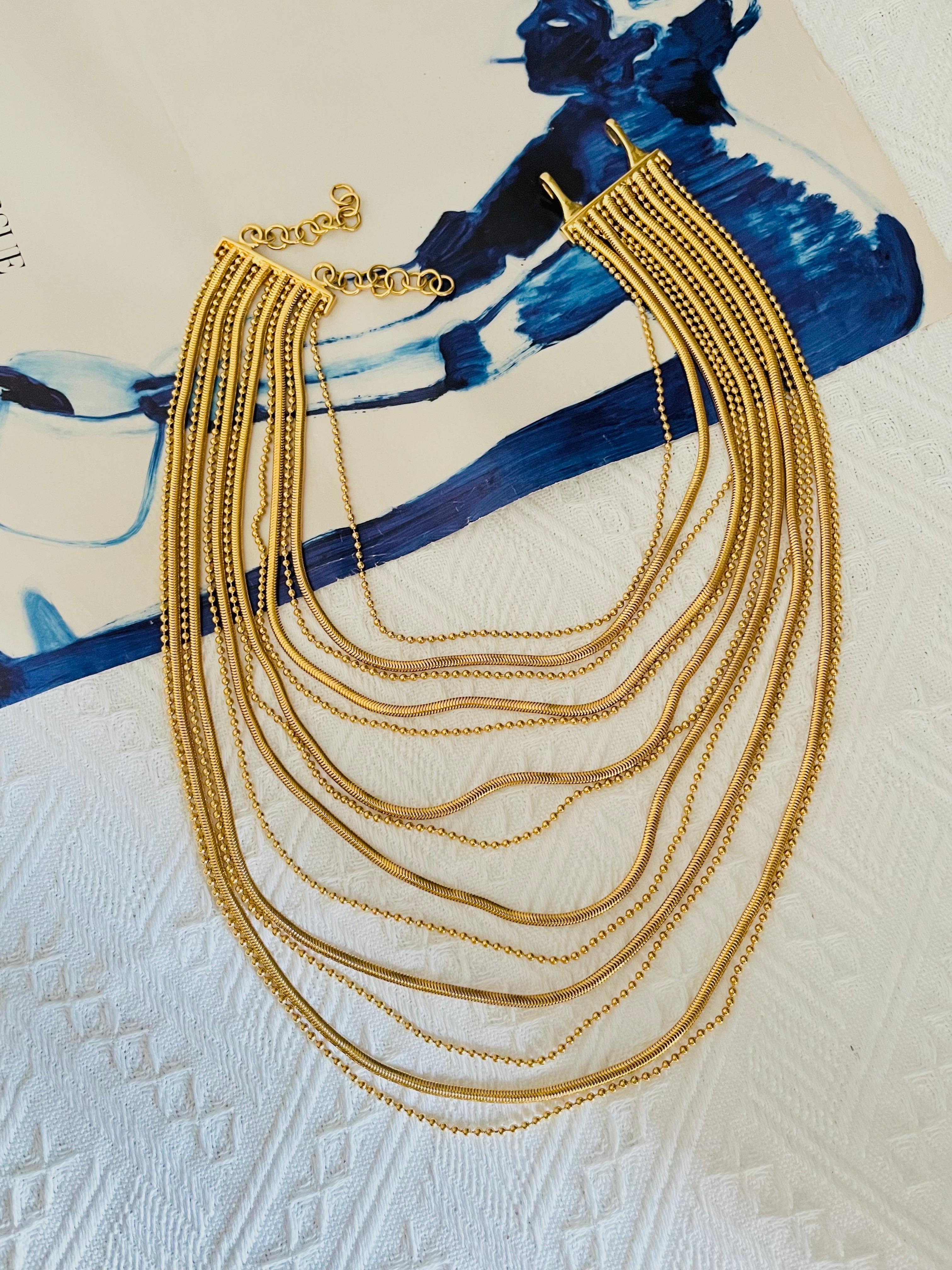 Art déco Christian Dior par John Galliano, collier à 13 rangs de perles Masai, années 1990 en vente