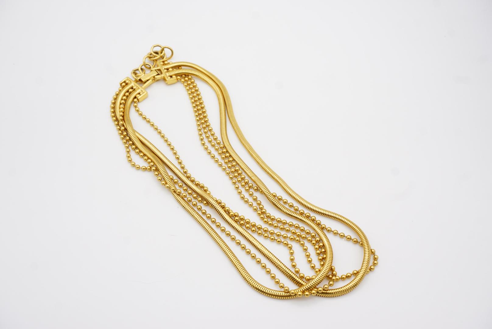 CHRISTIAN DIOR by John Galliano 1997 Masai Beads Coil 5 Five Strands Necklace For Sale 8