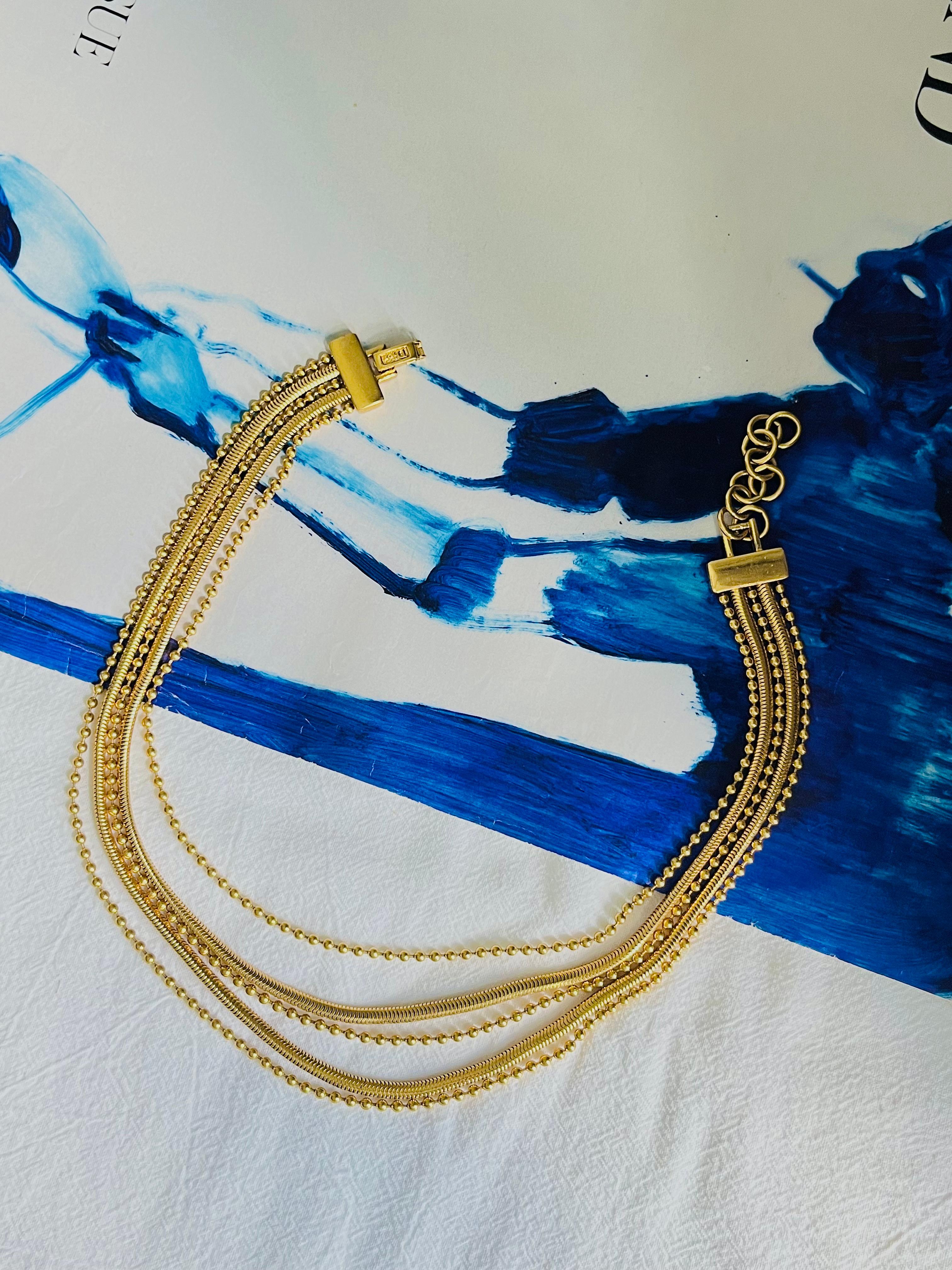Women's or Men's CHRISTIAN DIOR by John Galliano 1997 Masai Beads Coil 5 Five Strands Necklace For Sale