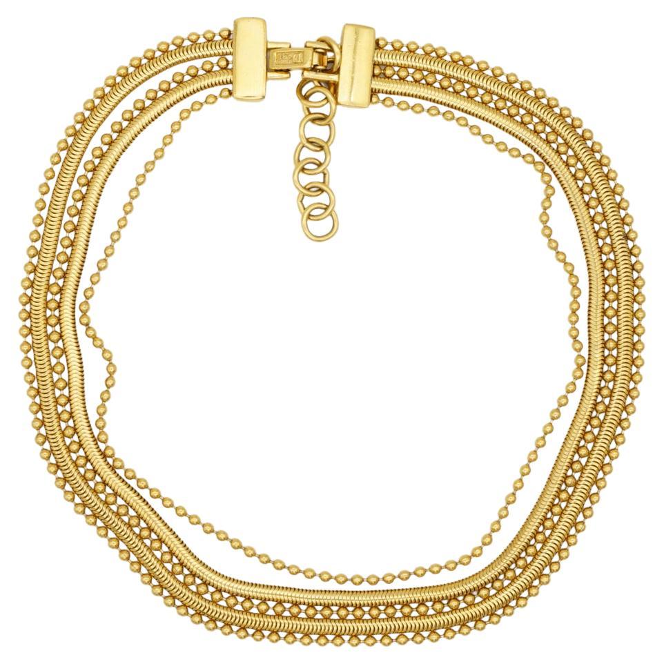 CHRISTIAN DIOR by John Galliano 1997 Masai Beads Coil 5 Five Strands Necklace For Sale