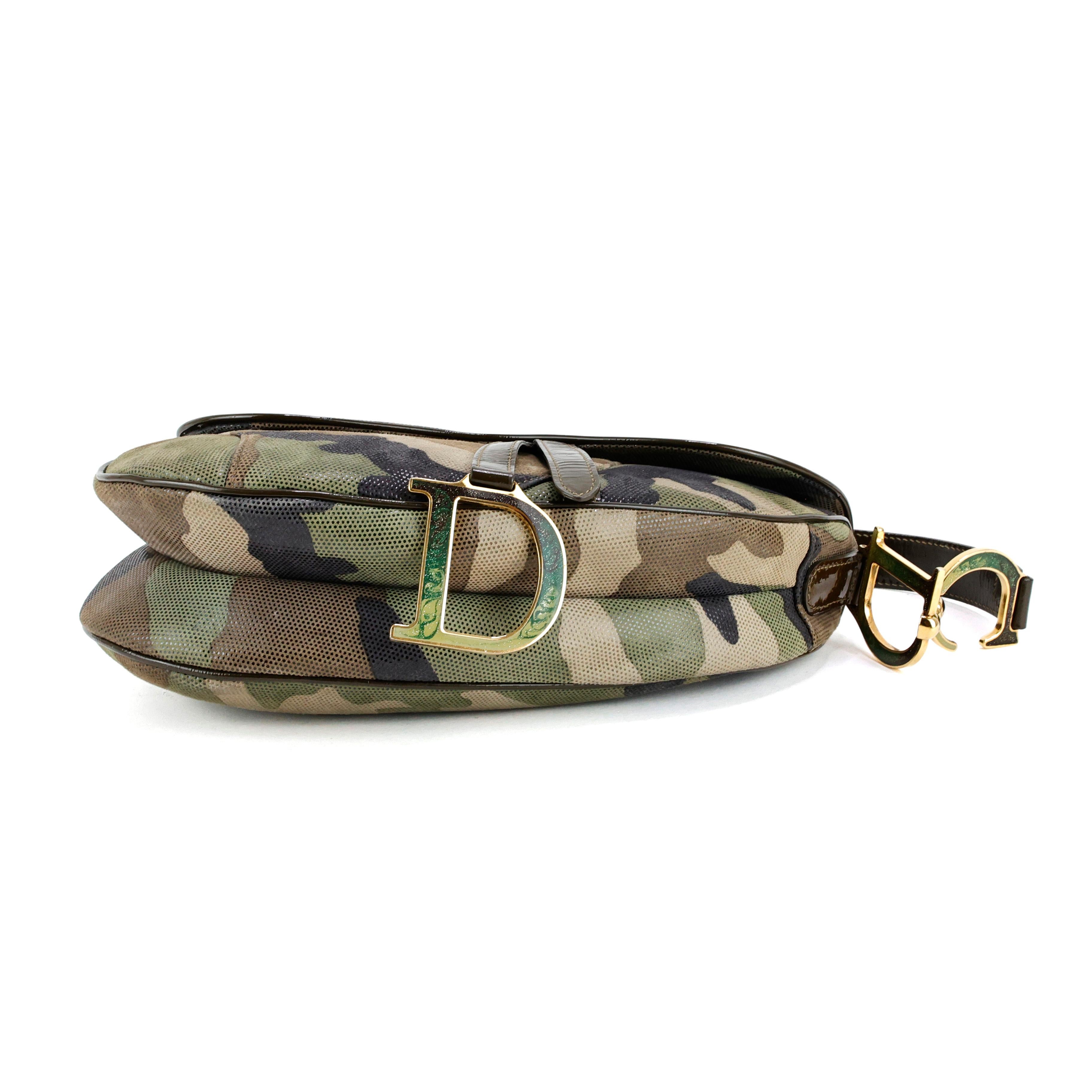 Christian Dior by John Galliano 2000s Camouflage Saddle bag For Sale 1