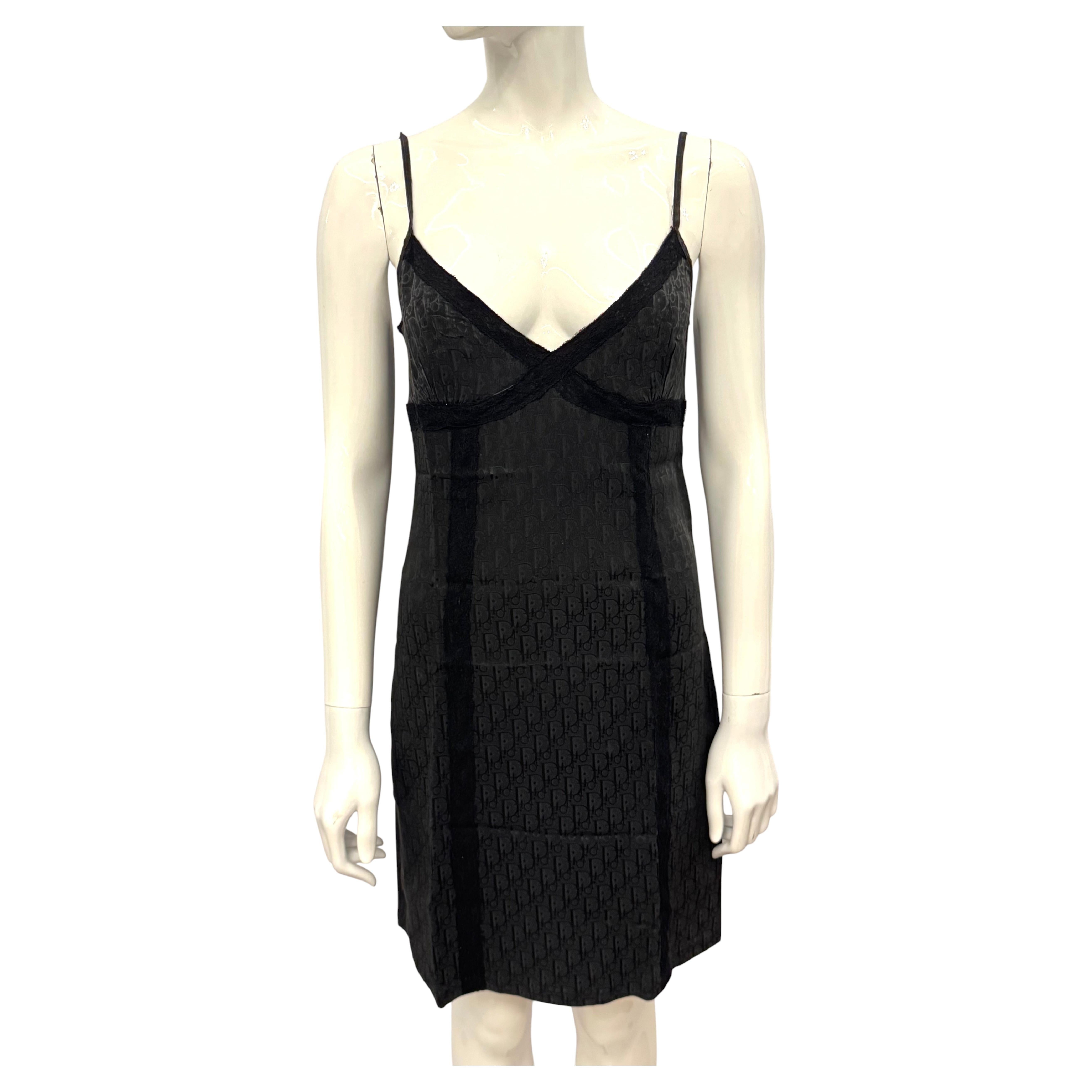 Christian Dior by John Galliano 2000’s monogram lace slip dress