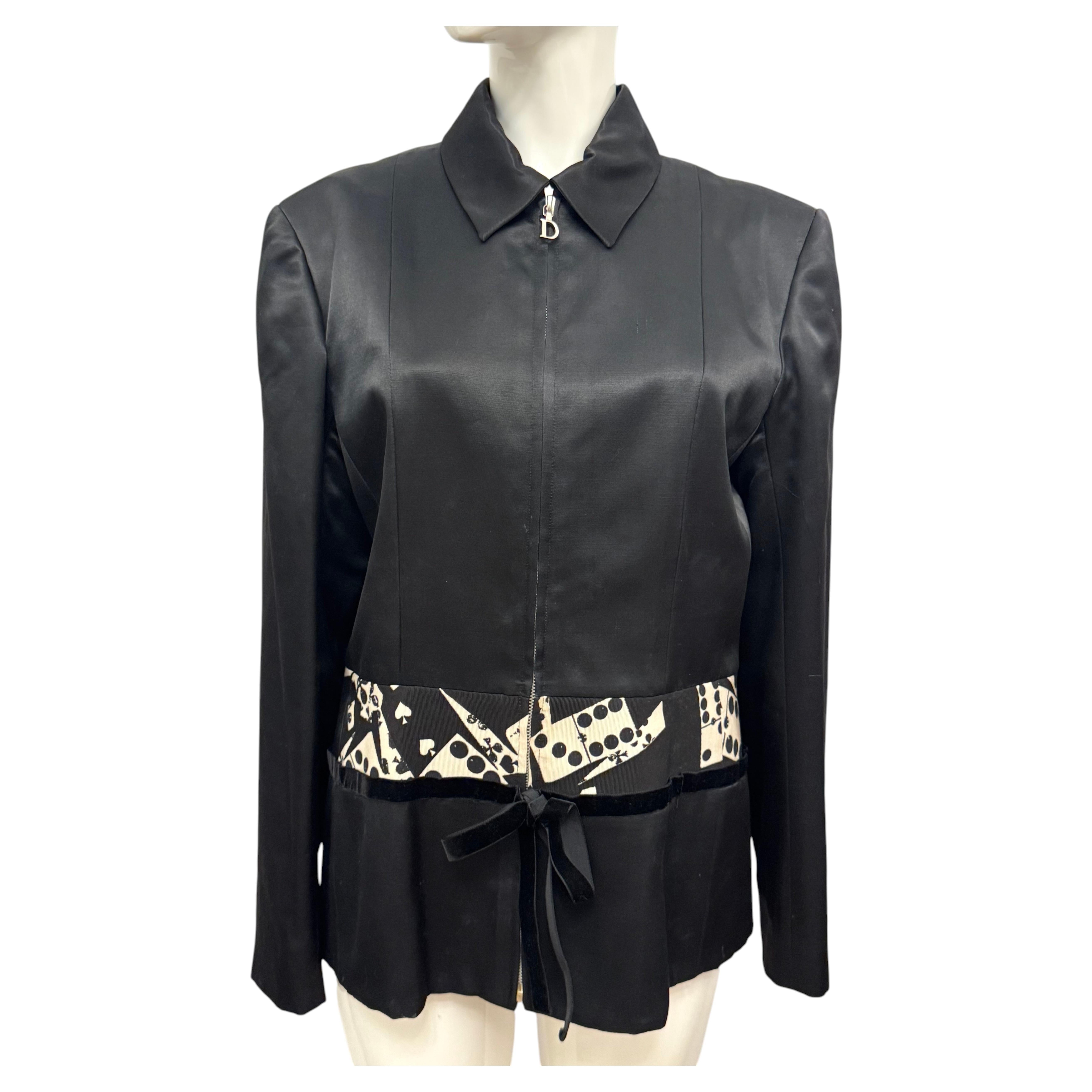 Christian Dior by John Galliano 2001 collection playing cards black jacket