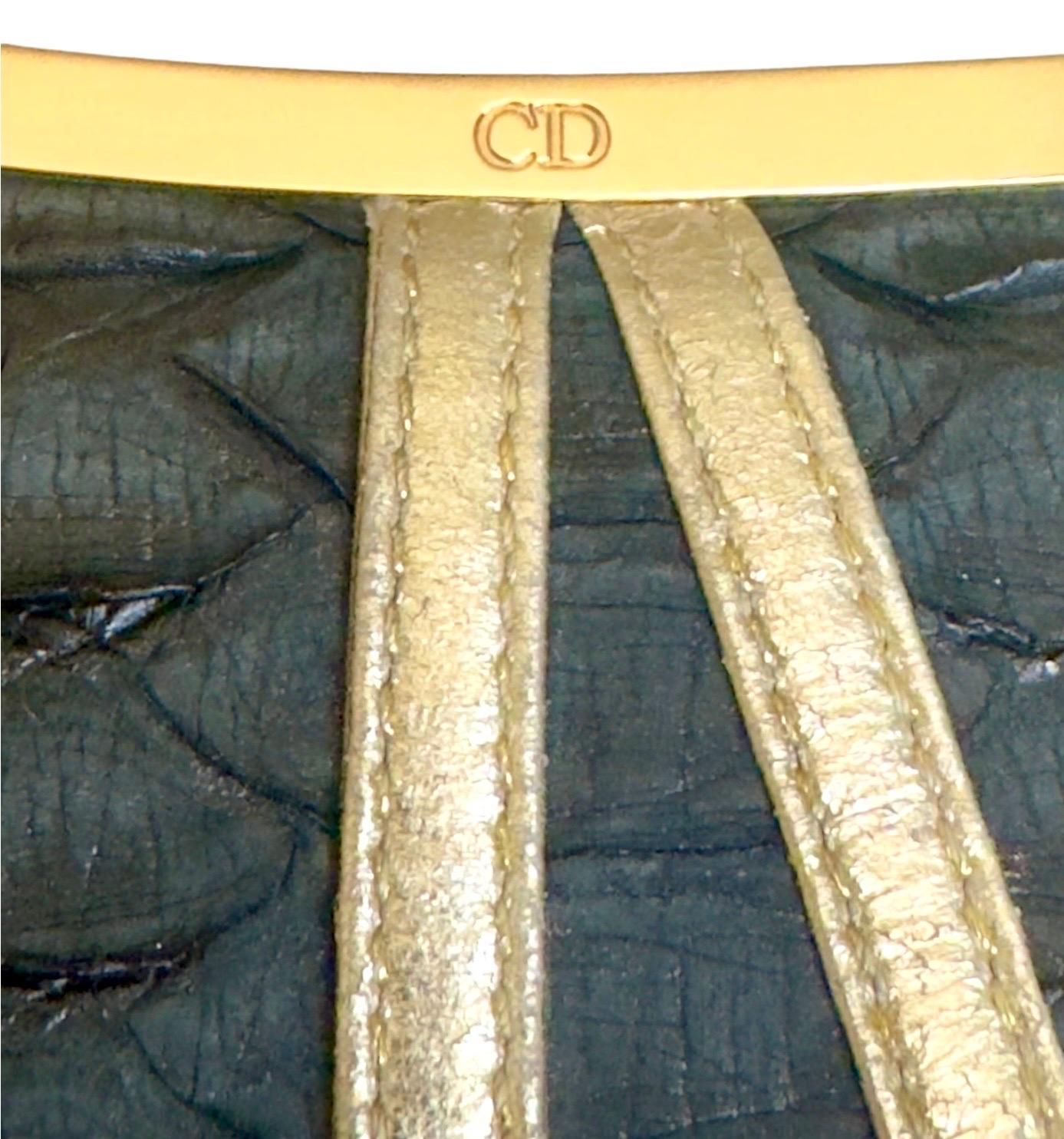 Christian Dior by John Galliano 2002 Matte Python Skin Saddle Bag & Mirror 5
