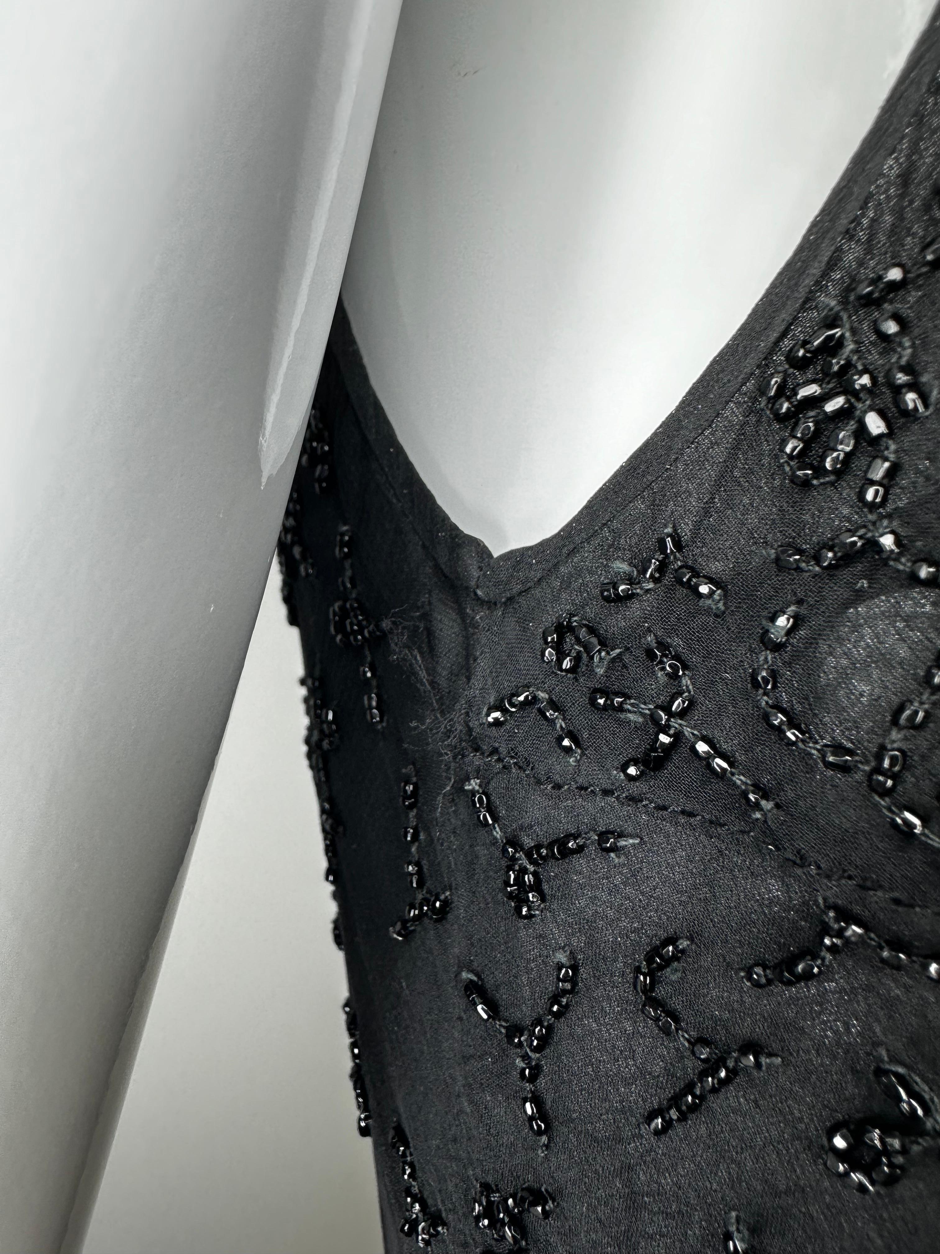 Christian Dior by John Galliano 2002 silk beaded gown For Sale 6