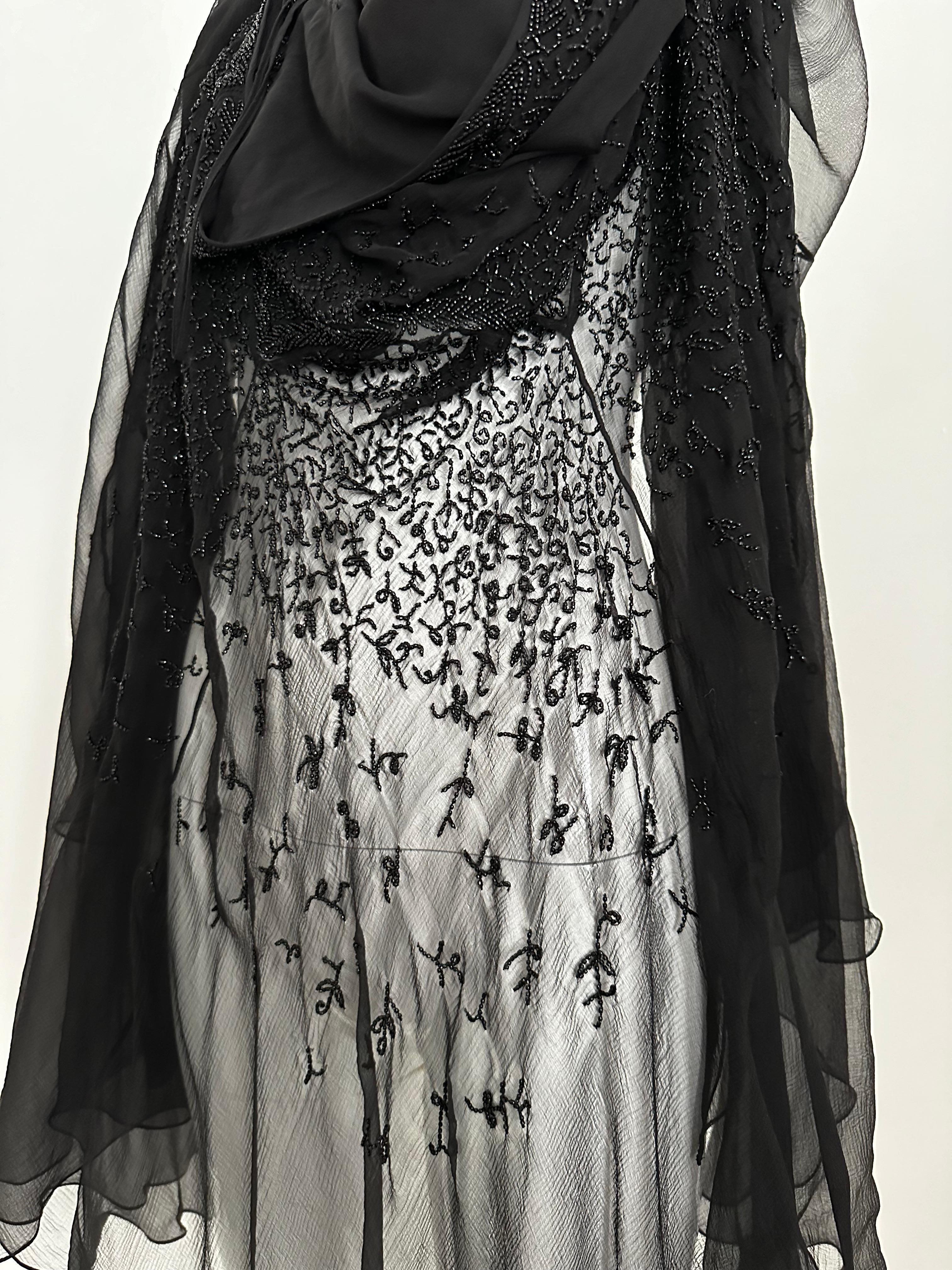 Christian Dior by John Galliano 2002 silk beaded gown For Sale 3