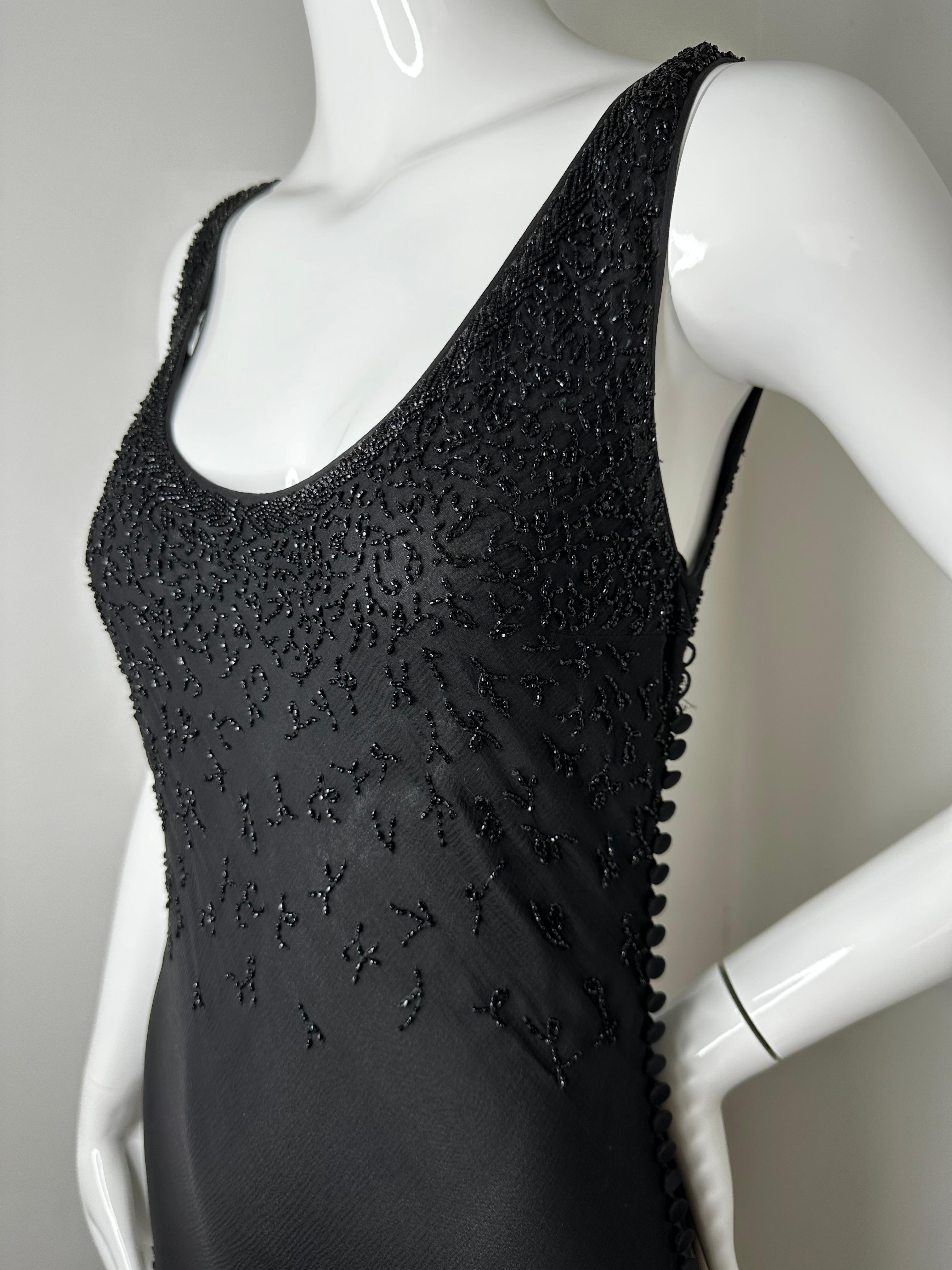 Christian Dior by John Galliano 2002 silk beaded gown For Sale 4
