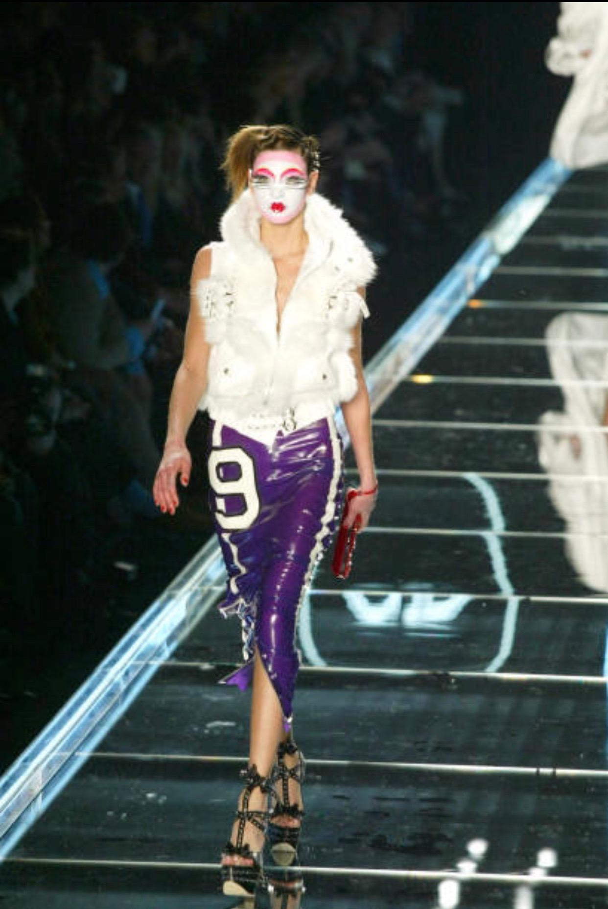 Christian Dior by John Galliano 2003 F/W Runway Fox Fur and Lambskin Vest For Sale 8