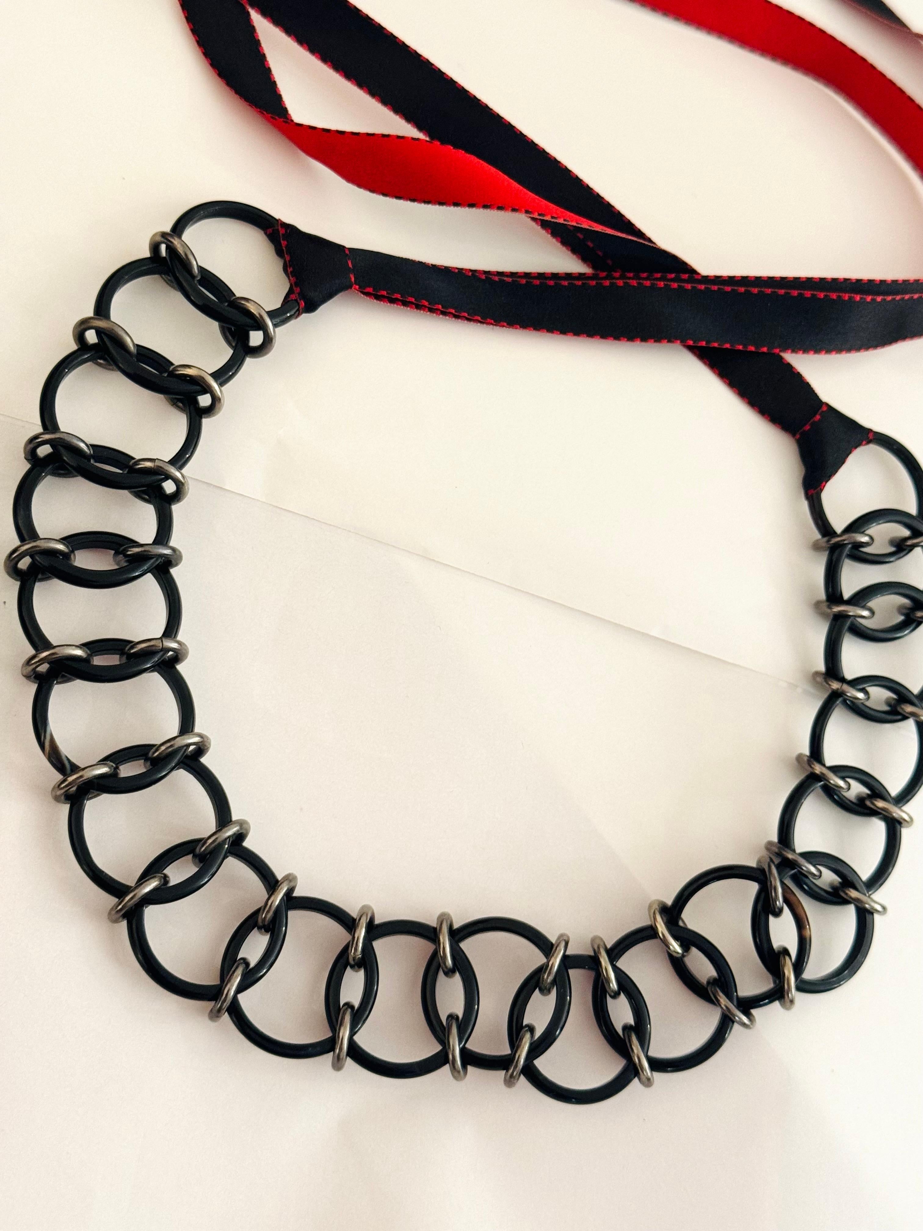 Women's or Men's Christian Dior by John Galliano 2003 Hardcore Choker Necklace  For Sale