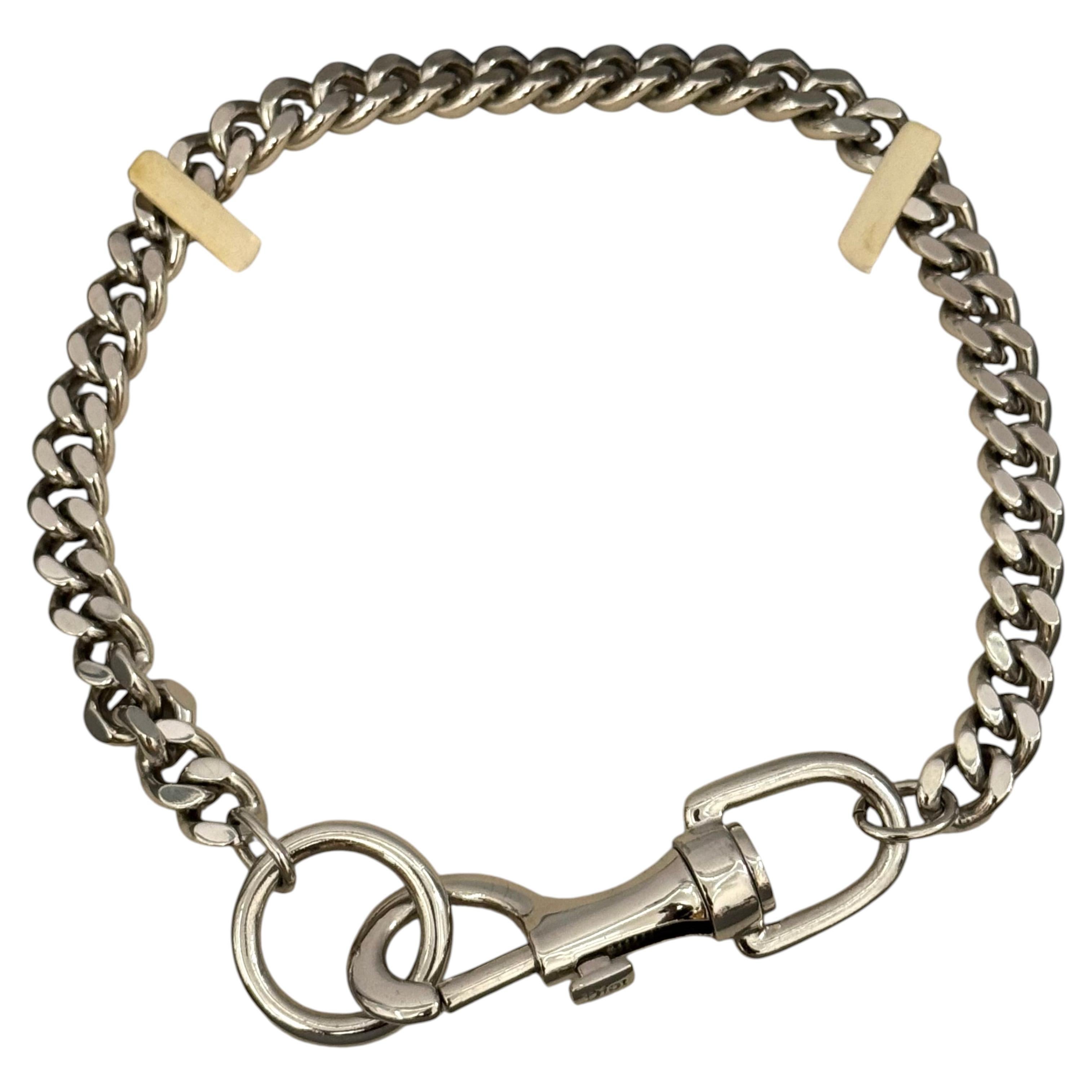 Christian Dior by John Galliano 2003 Hardcore collection silver metal choker