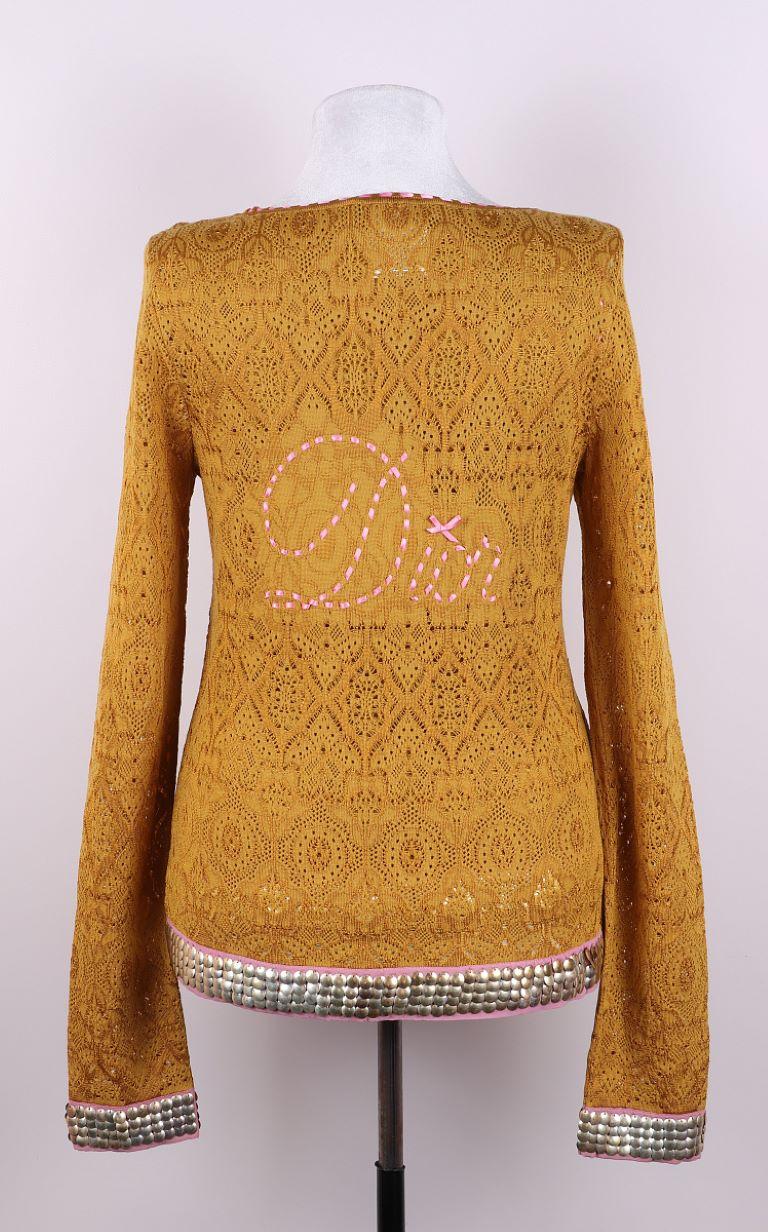 Christian Dior by John Galliano, 2004. Cardigan + top. Size F 40