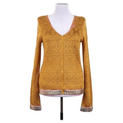 Christian Dior by John Galliano, 2004. Cardigan + top. Size F 40. Wool, silk