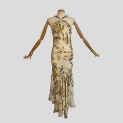 Christian Dior by John Galliano 2004 Floral Silk Gown with Matching Stole