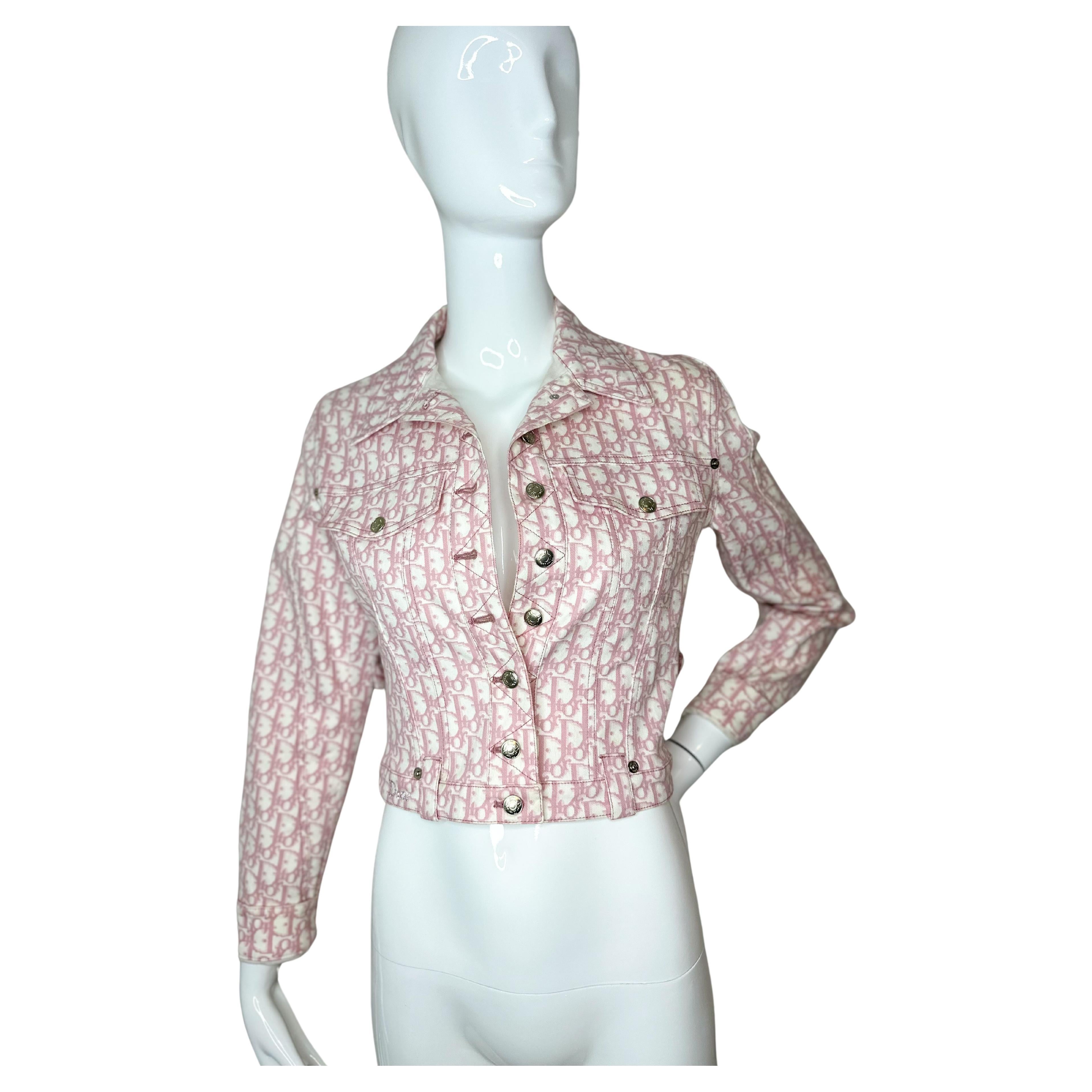 Christian Dior by John Galliano 2004 Girly monogram jacket  For Sale