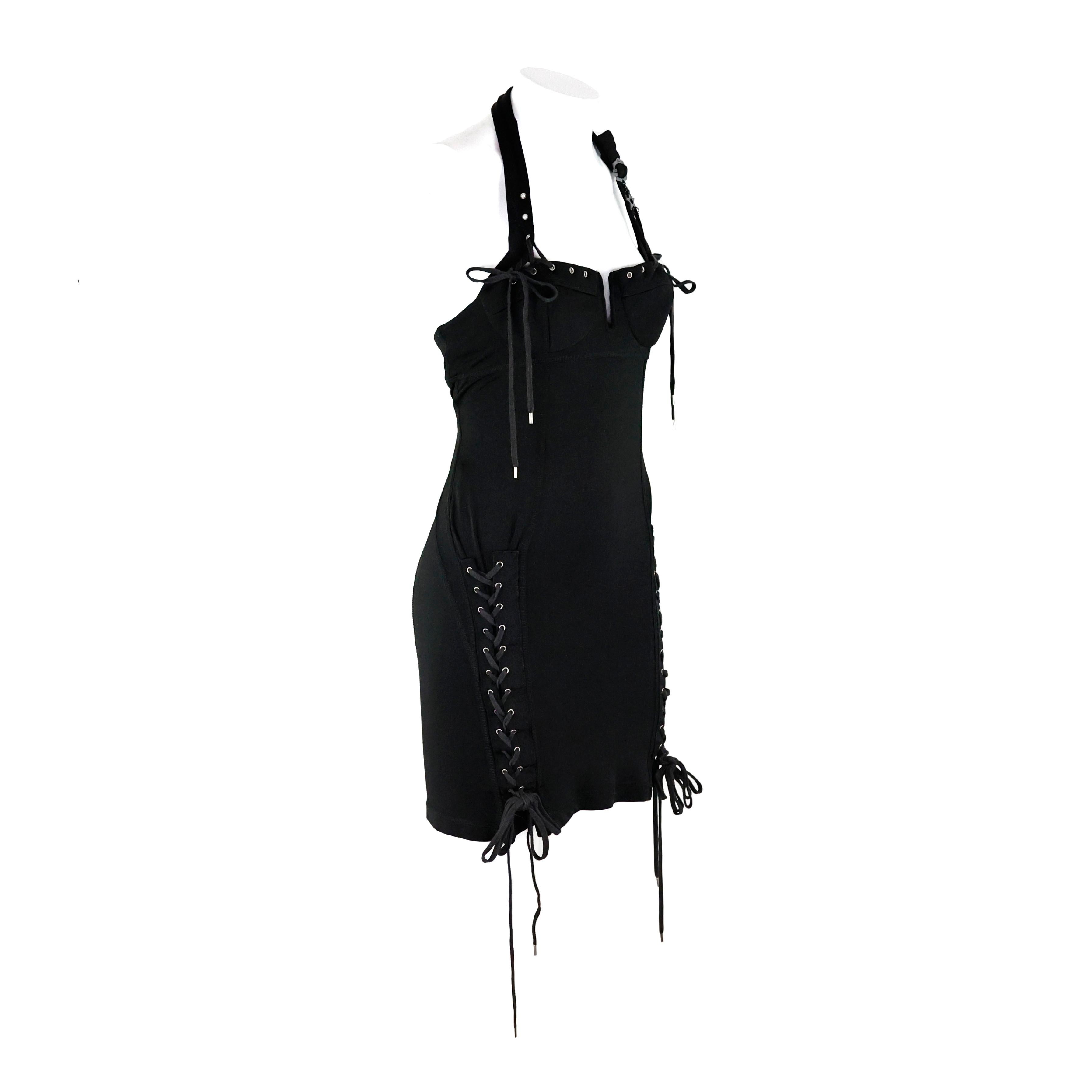 Black Christian Dior by John Galliano 2004 hardcore Lace For Sale