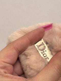 Christian Dior by John Galliano 2004 pink rex rabbit fur headband