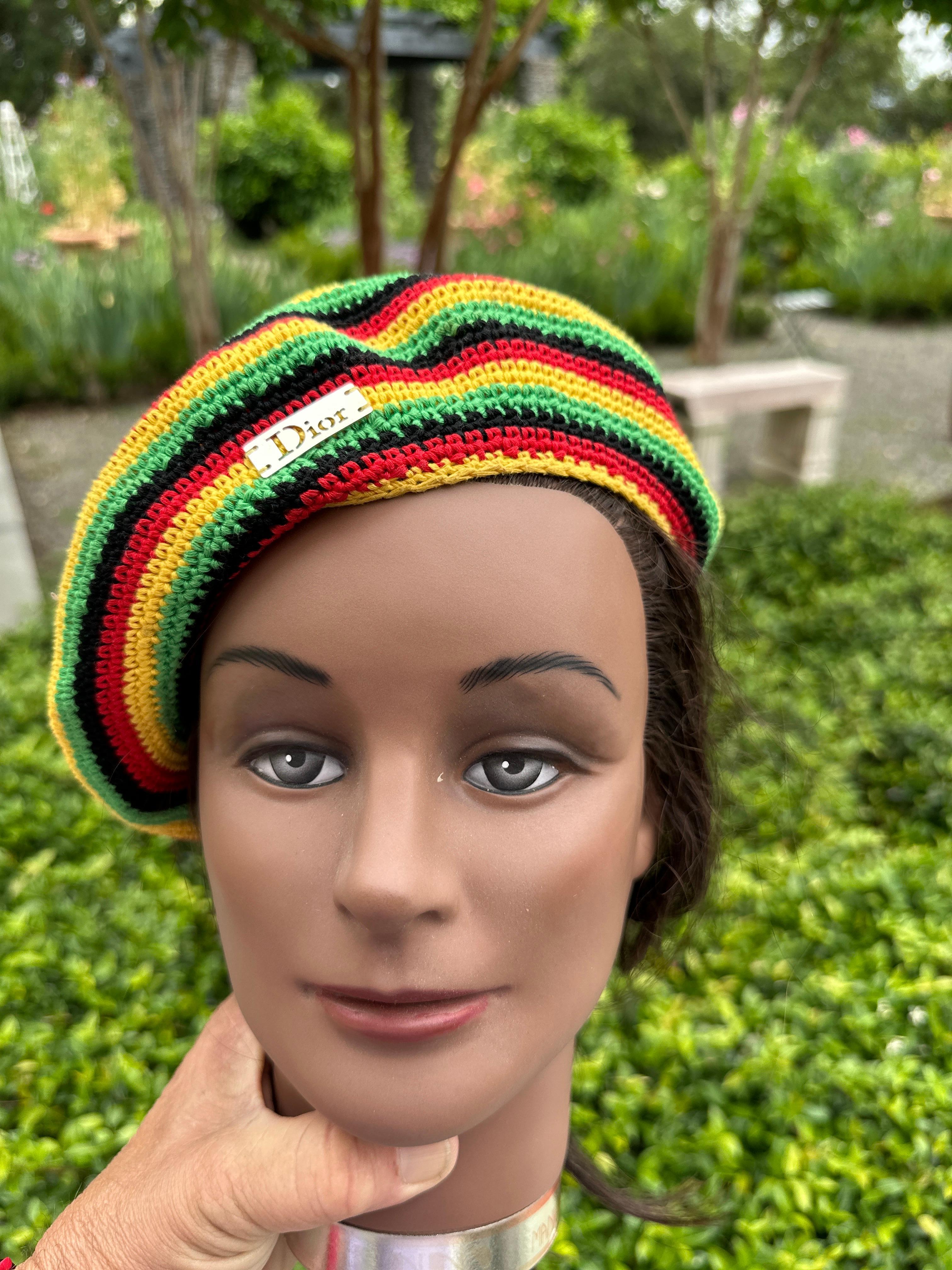 Christian Dior by John Galliano 2004 Rasta Collection Knit Cap  For Sale 6
