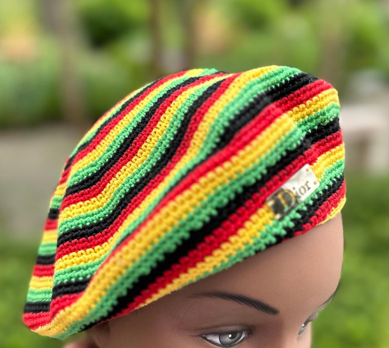 Christian Dior by John Galliano 2004 Rasta Collection Knit Cap