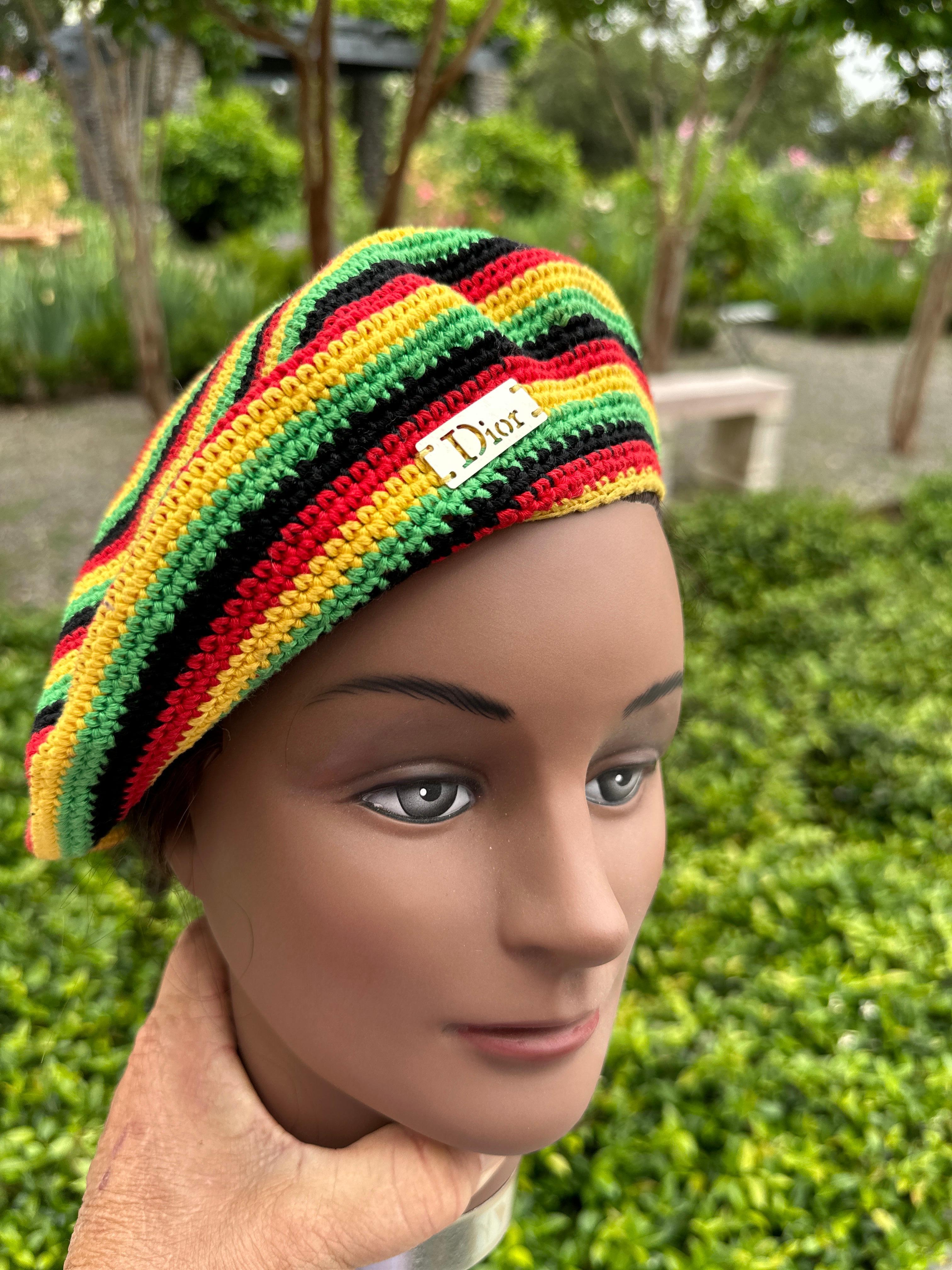 Christian Dior by John Galliano 2004 Rasta Collection Knit Cap  For Sale 3