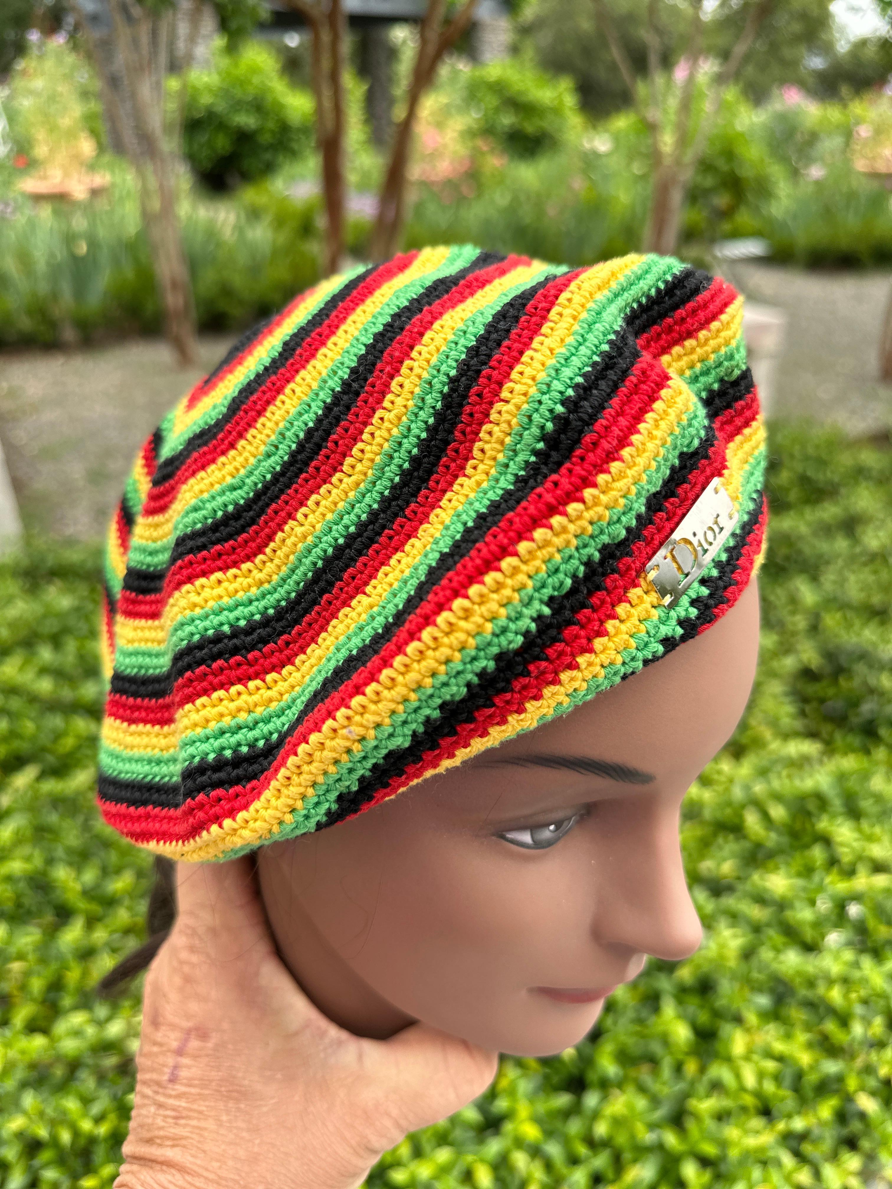 Christian Dior by John Galliano 2004 Rasta Collection Knit Cap  For Sale 4