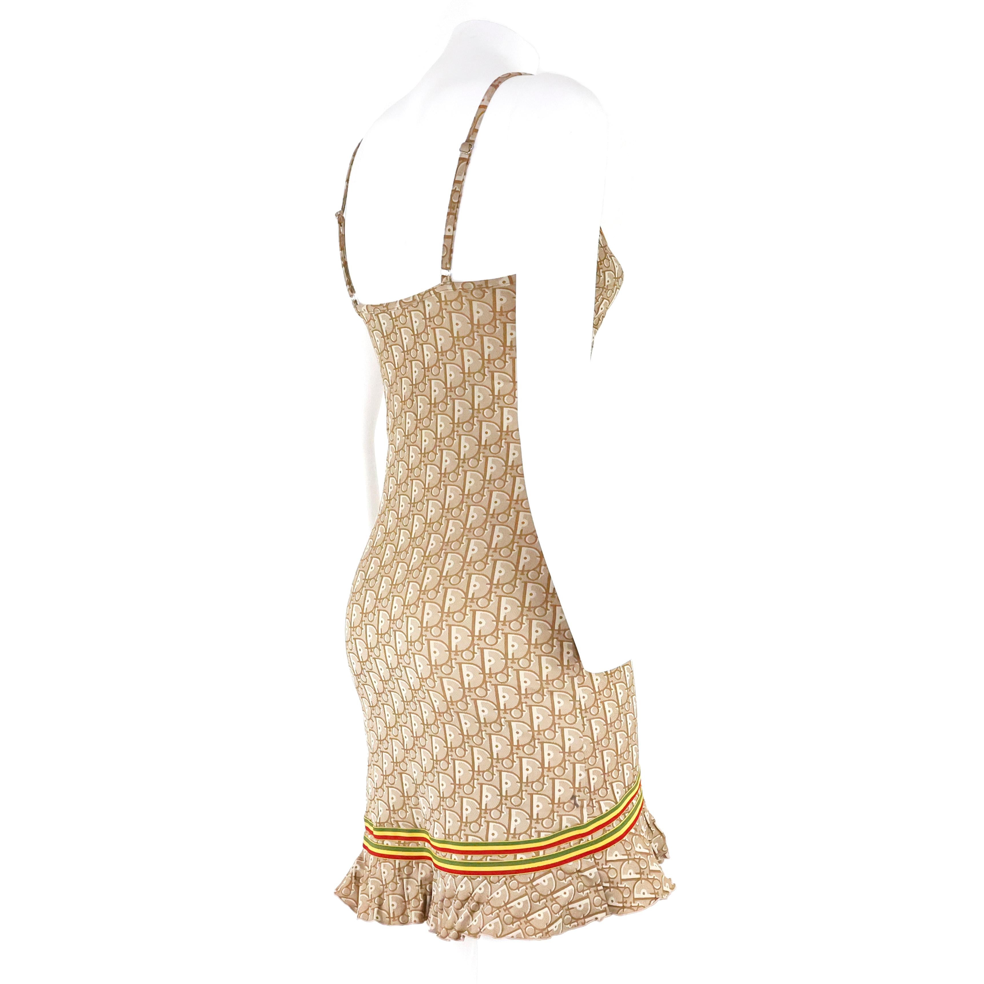 Donna Christian Galliano for Christian Dior 2004 Rasta Dress Diorissimo Monogram in vendita