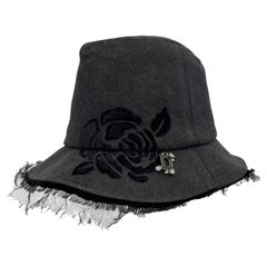 Christian Dior by John Galliano 2005 collection black denim and lace hat