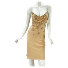 Christian Dior by John Galliano 2005 Silk Nude Embellished Dress Fr. 36 and 42