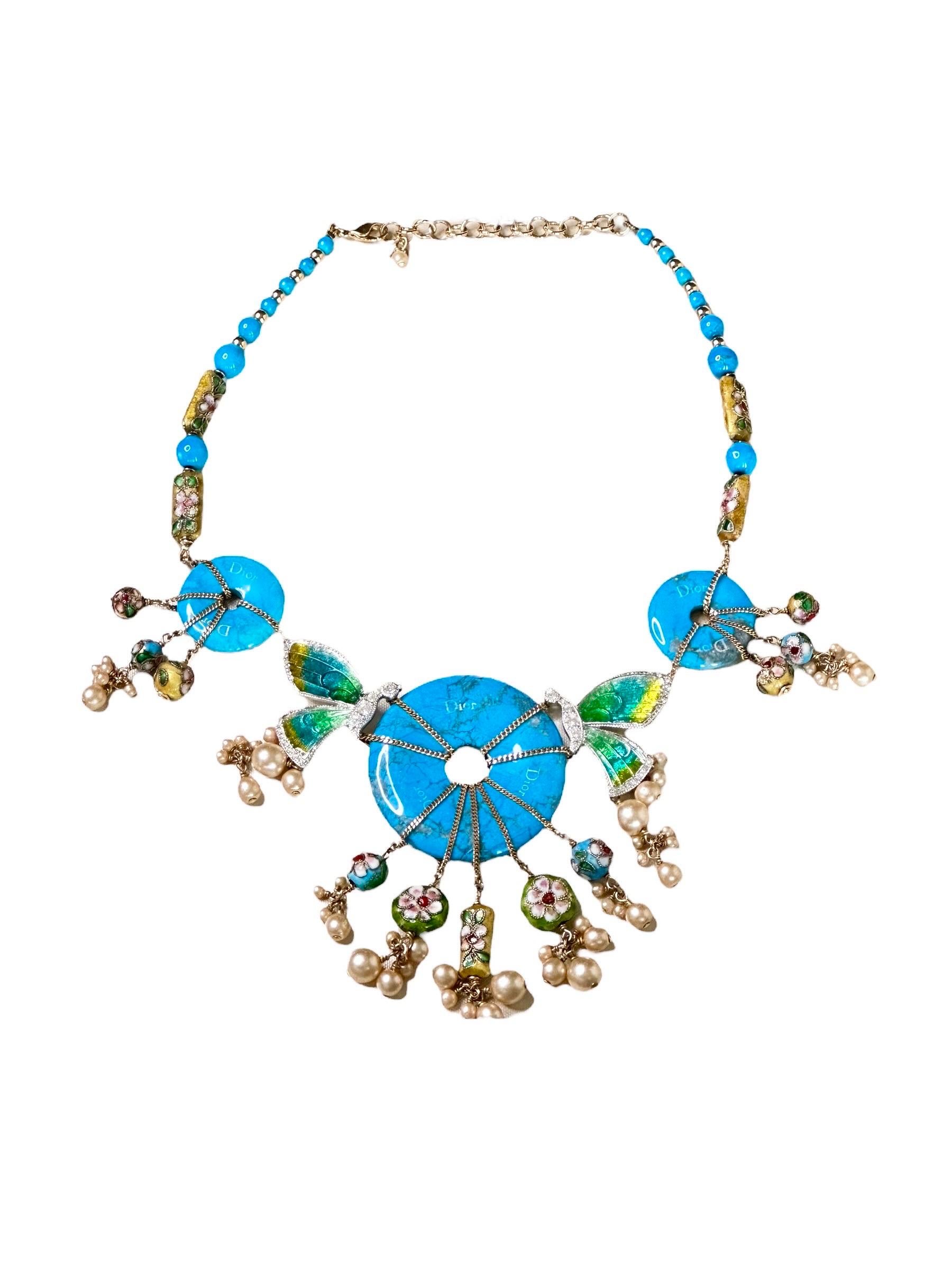 dior turquoise necklace