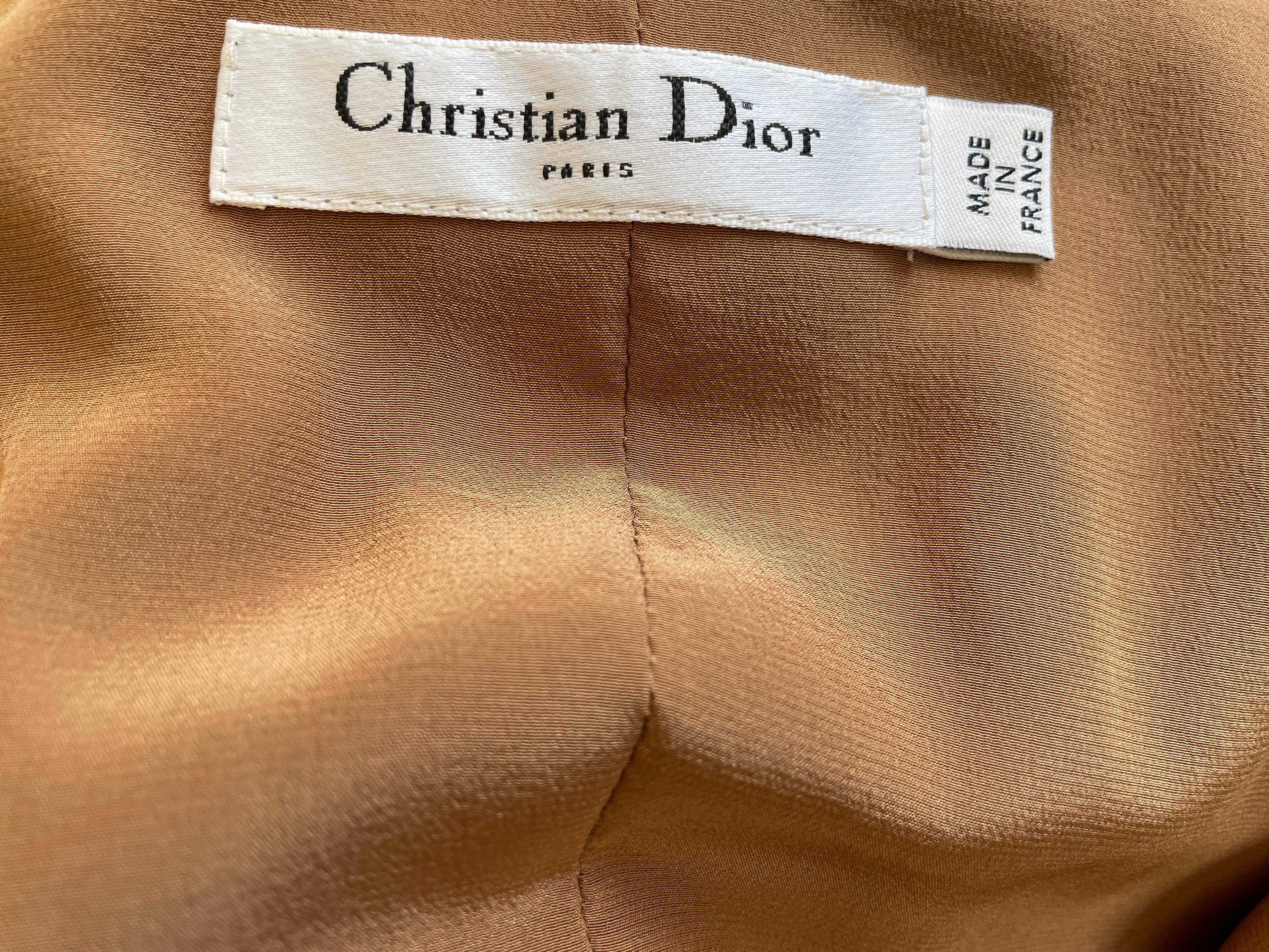 Christian Dior by John Galliano 2007 Goldfarbenes Kleid mit Fransendetails 5