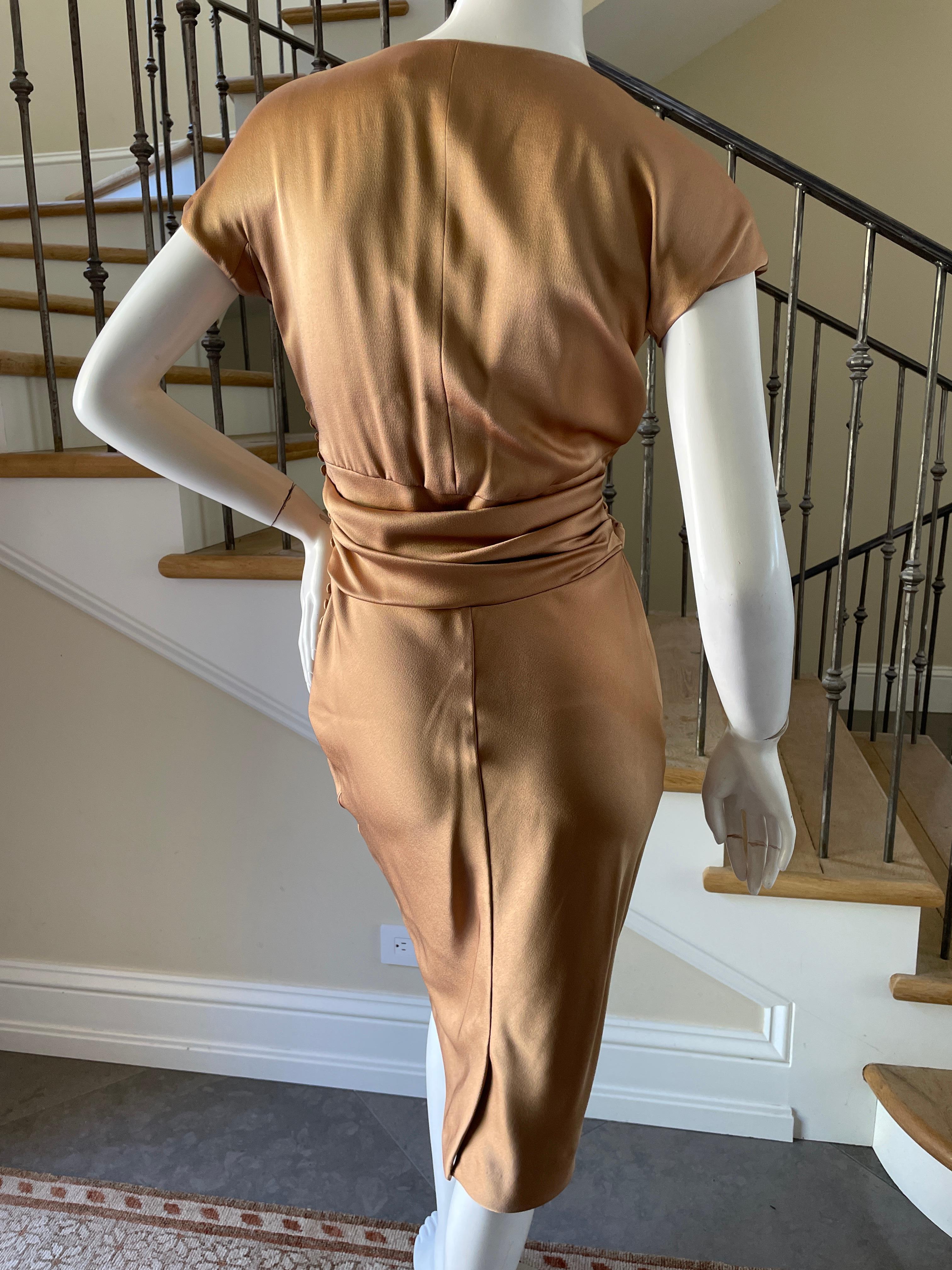 Christian Dior by John Galliano 2007 Goldfarbenes Kleid mit Fransendetails 1