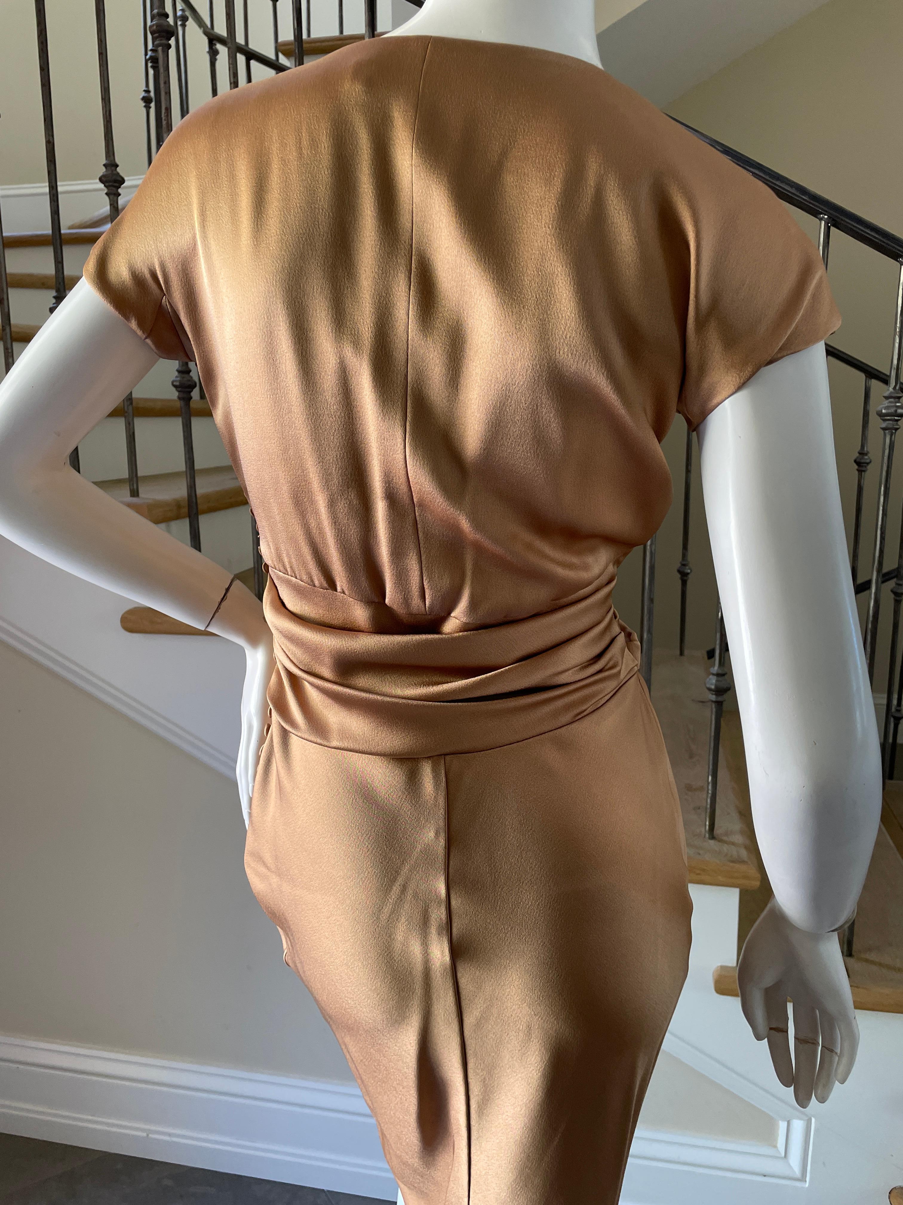 Christian Dior by John Galliano 2007 Goldfarbenes Kleid mit Fransendetails 2