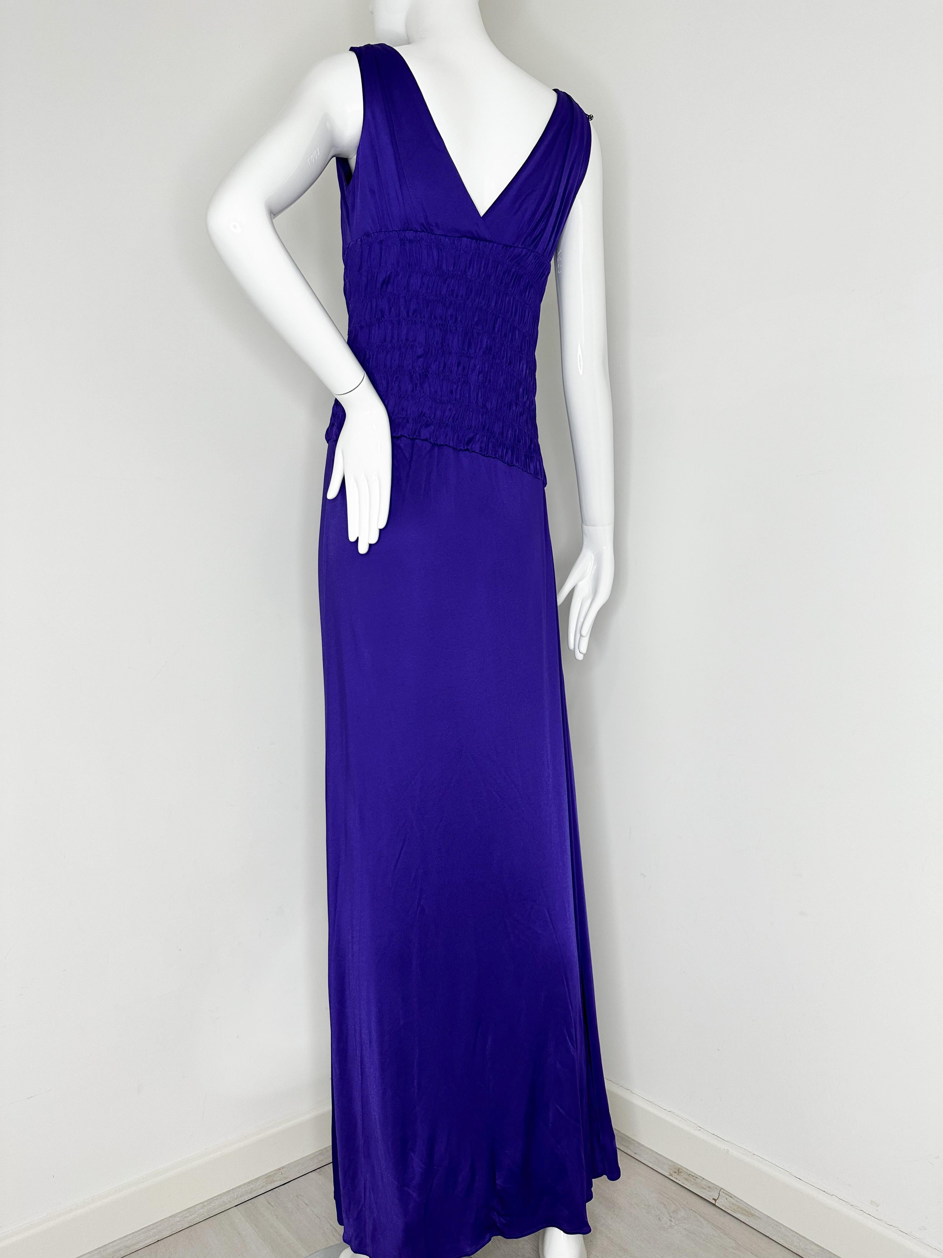 Christian Dior by John Galliano 2009 purple maxi dress 6