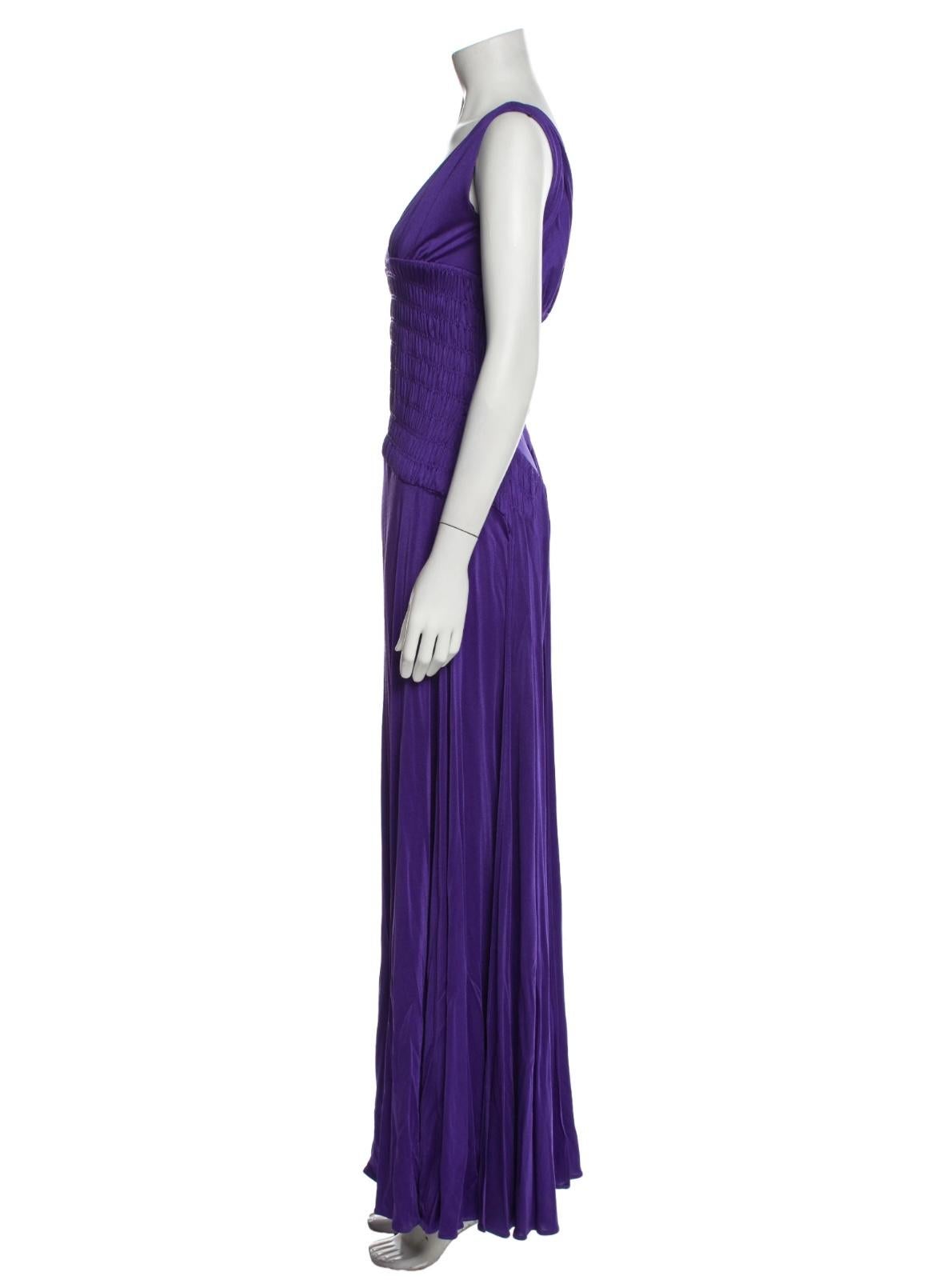 Christian Dior by John Galliano 2009 purple maxi dress 5