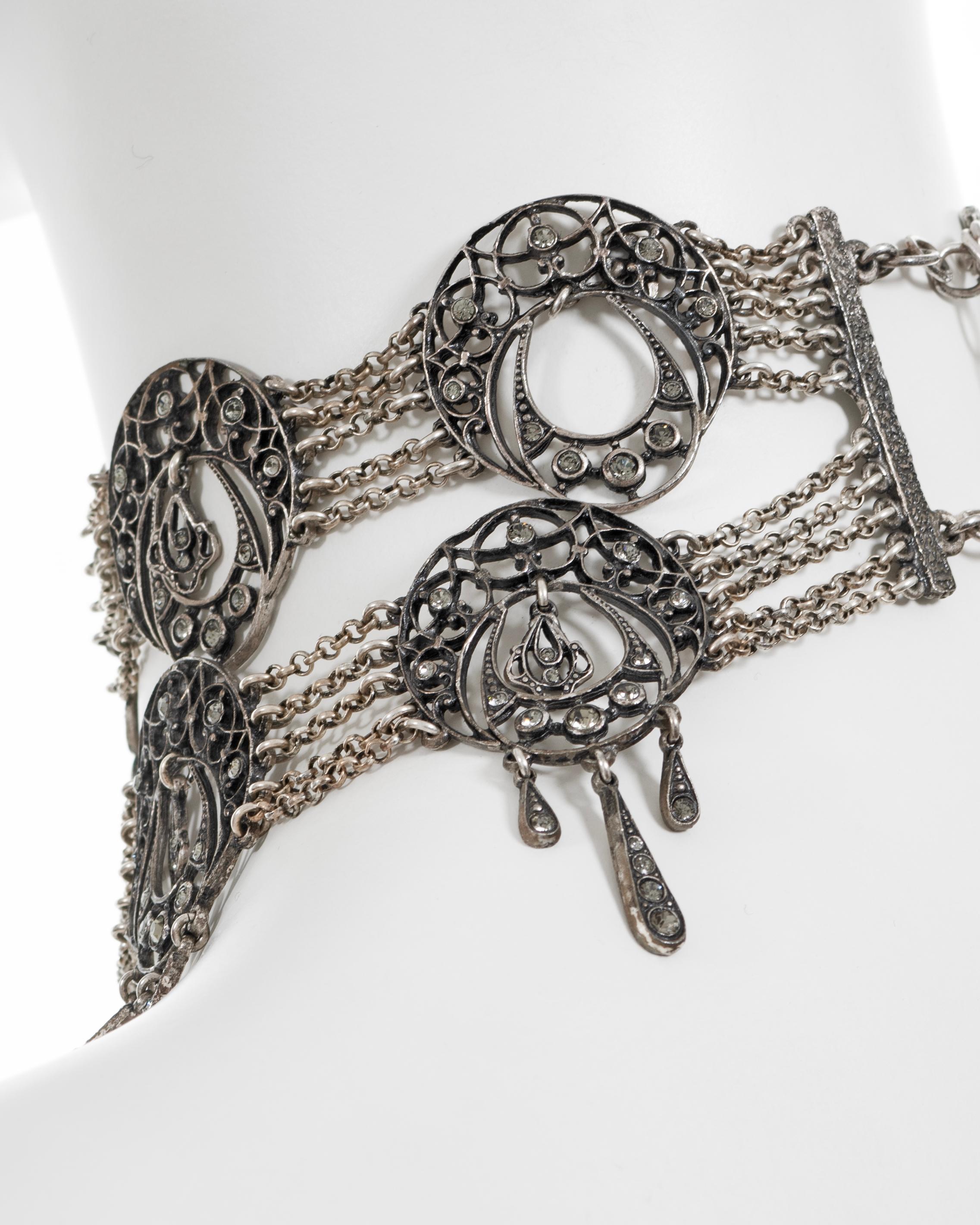 Christian Dior by John Galliano antique-style filigree choker necklace, ss 1999 For Sale 3
