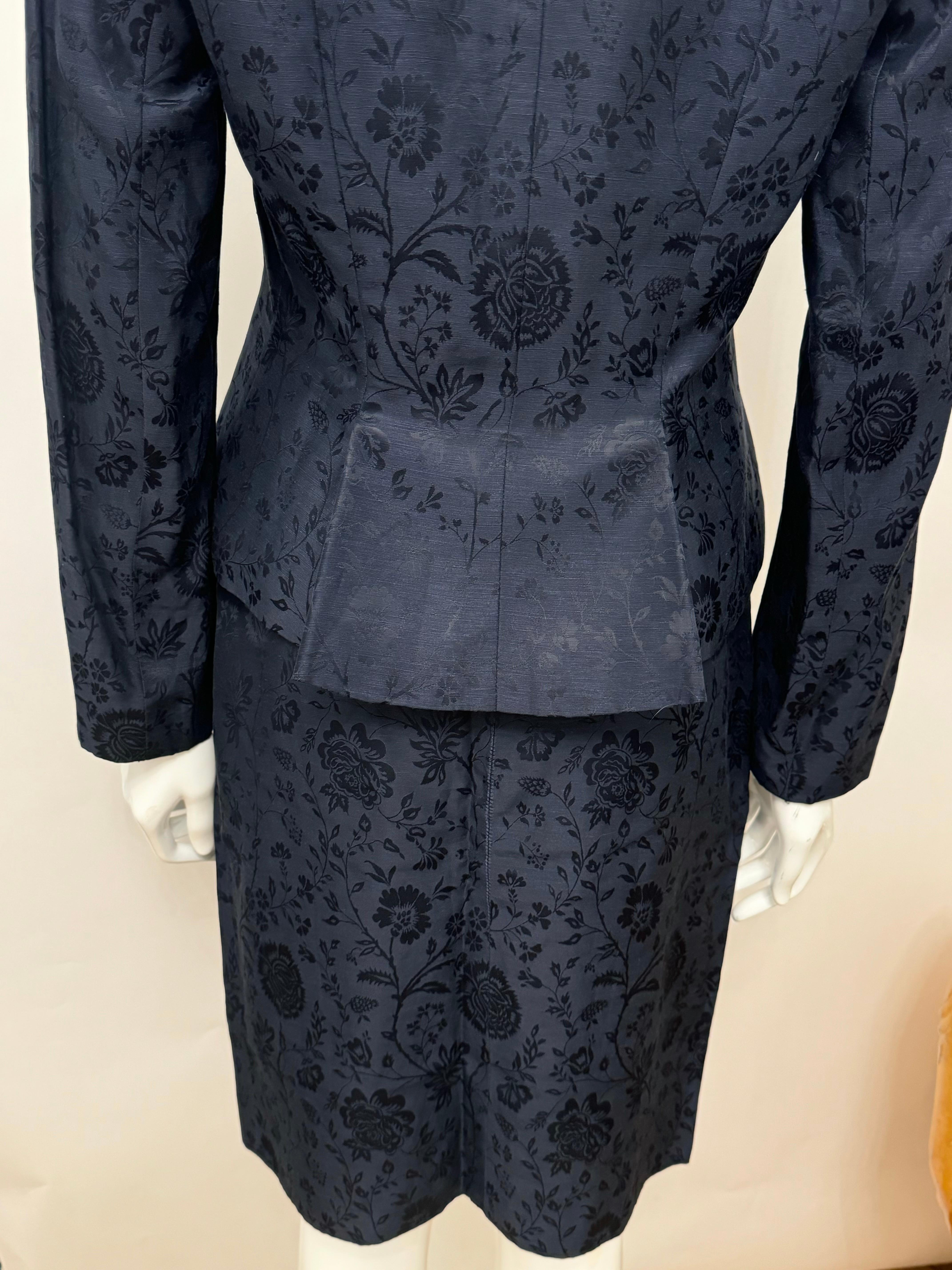 Christian Dior by John Galliano archival S/S 1998 in a boudoir mood suit skirt en venta 5