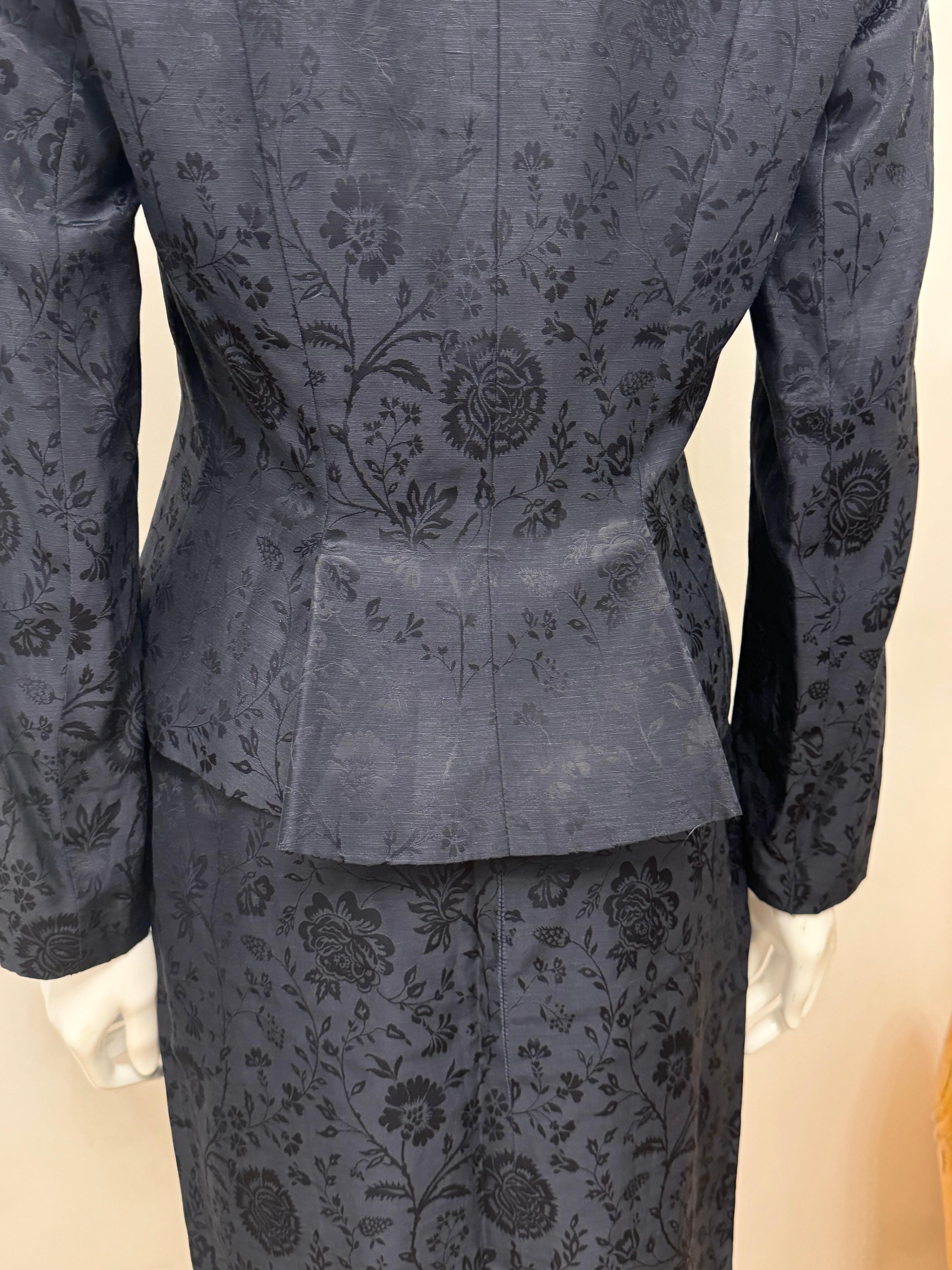 Christian Dior by John Galliano archival S/S 1998 in a boudoir mood suit skirt en venta 9