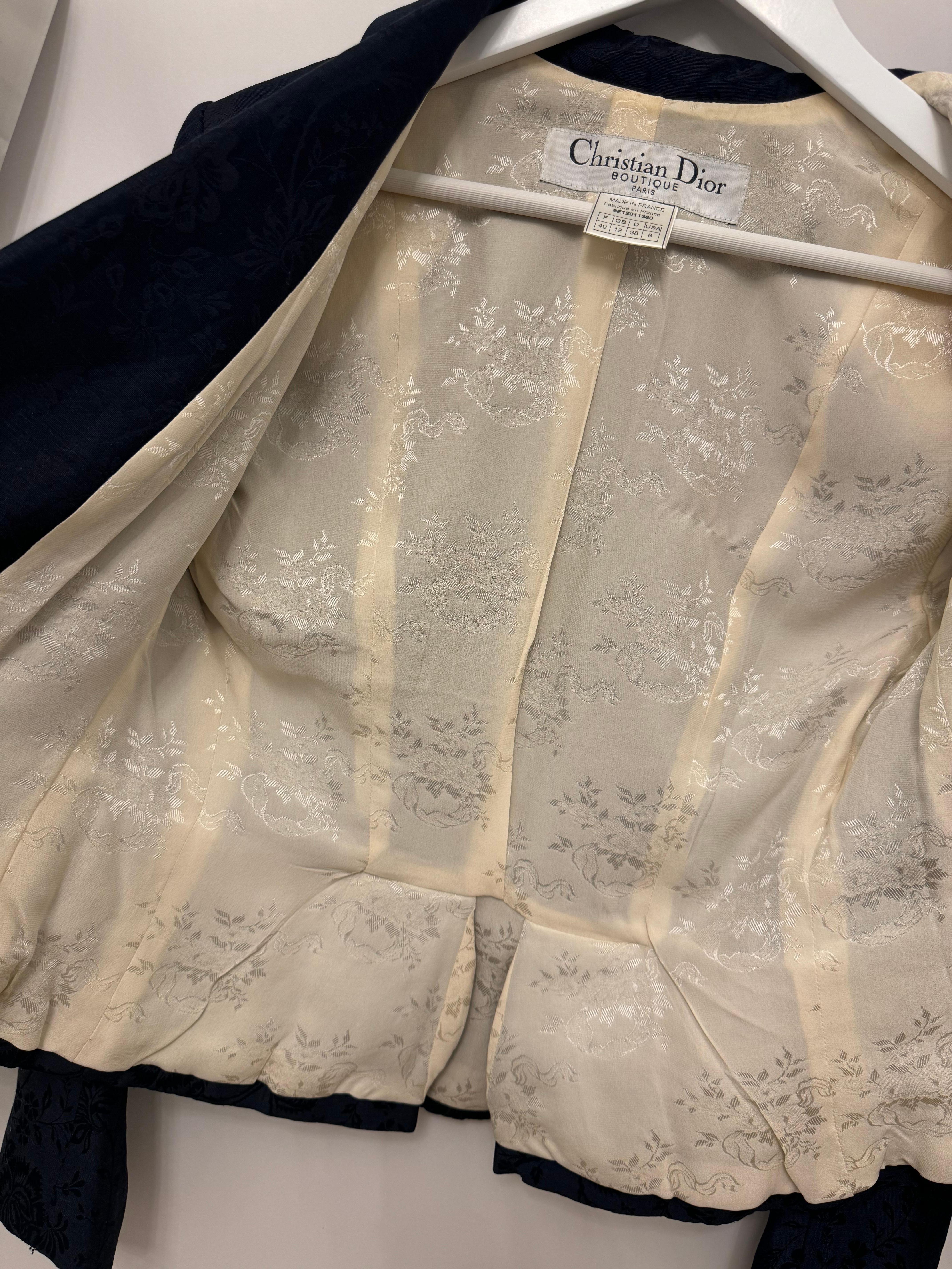 Christian Dior by John Galliano archival S/S 1998 in a boudoir mood suit skirt en venta 2