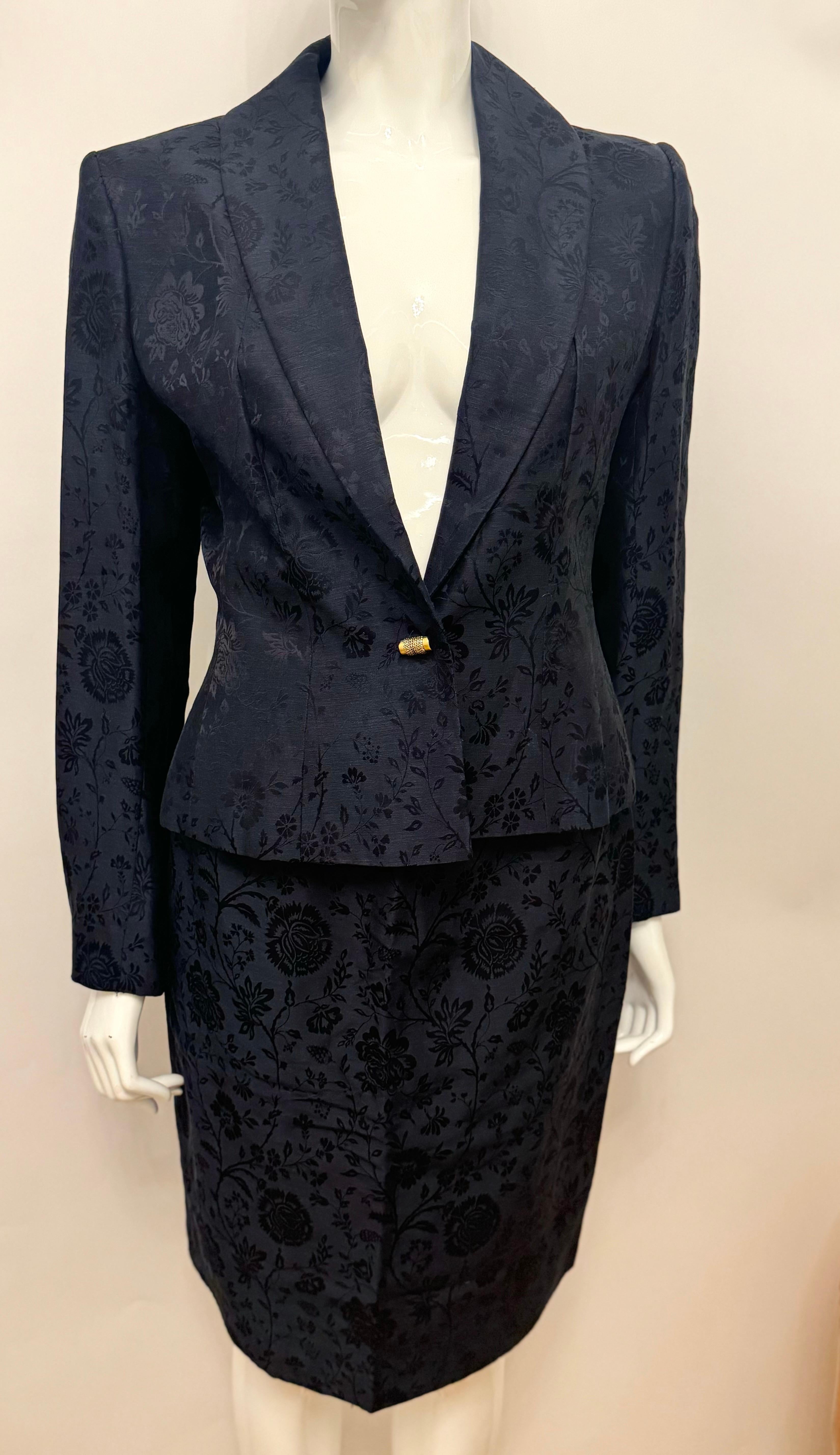 Christian Dior by John Galliano archival S/S 1998 in a boudoir mood suit skirt en venta 3