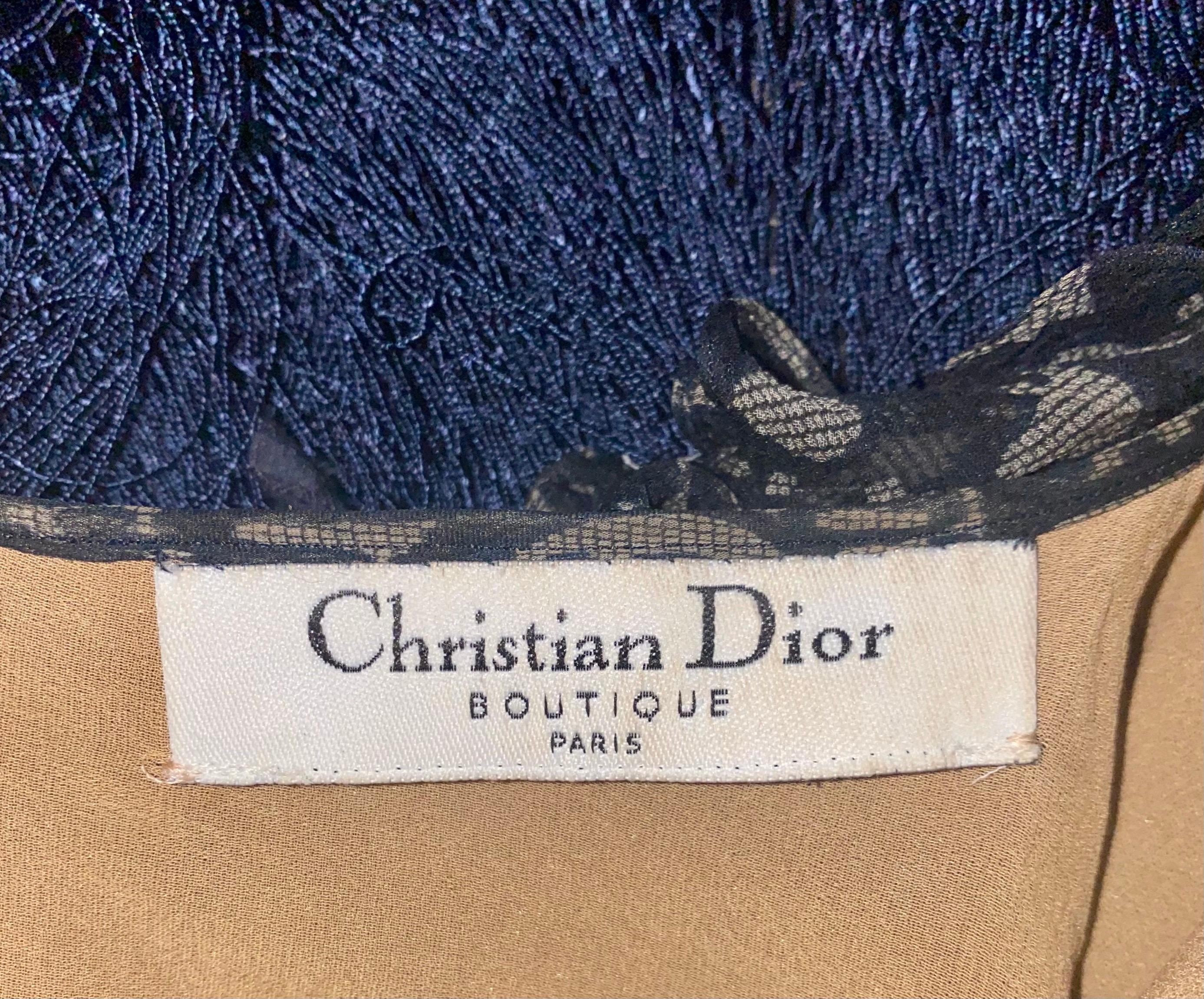 Christian Dior by John Galliano Asymmetric Diorissimo Logo Print Dress FW 2000 In Fair Condition In Switzerland, CH
