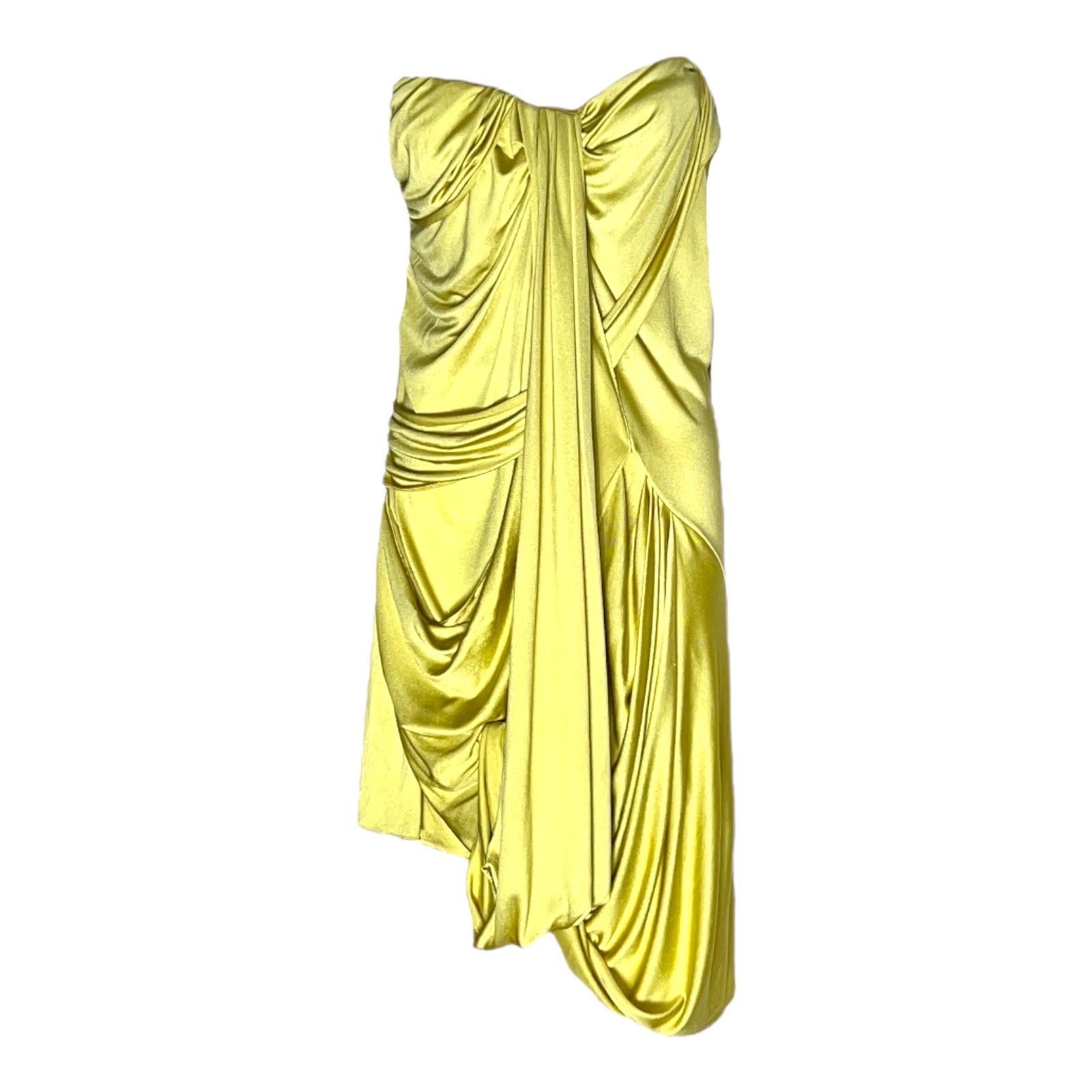 Christian Dior by John Galliano Asymmetric Draped Corset Silk Dress Gown 42 For Sale 1