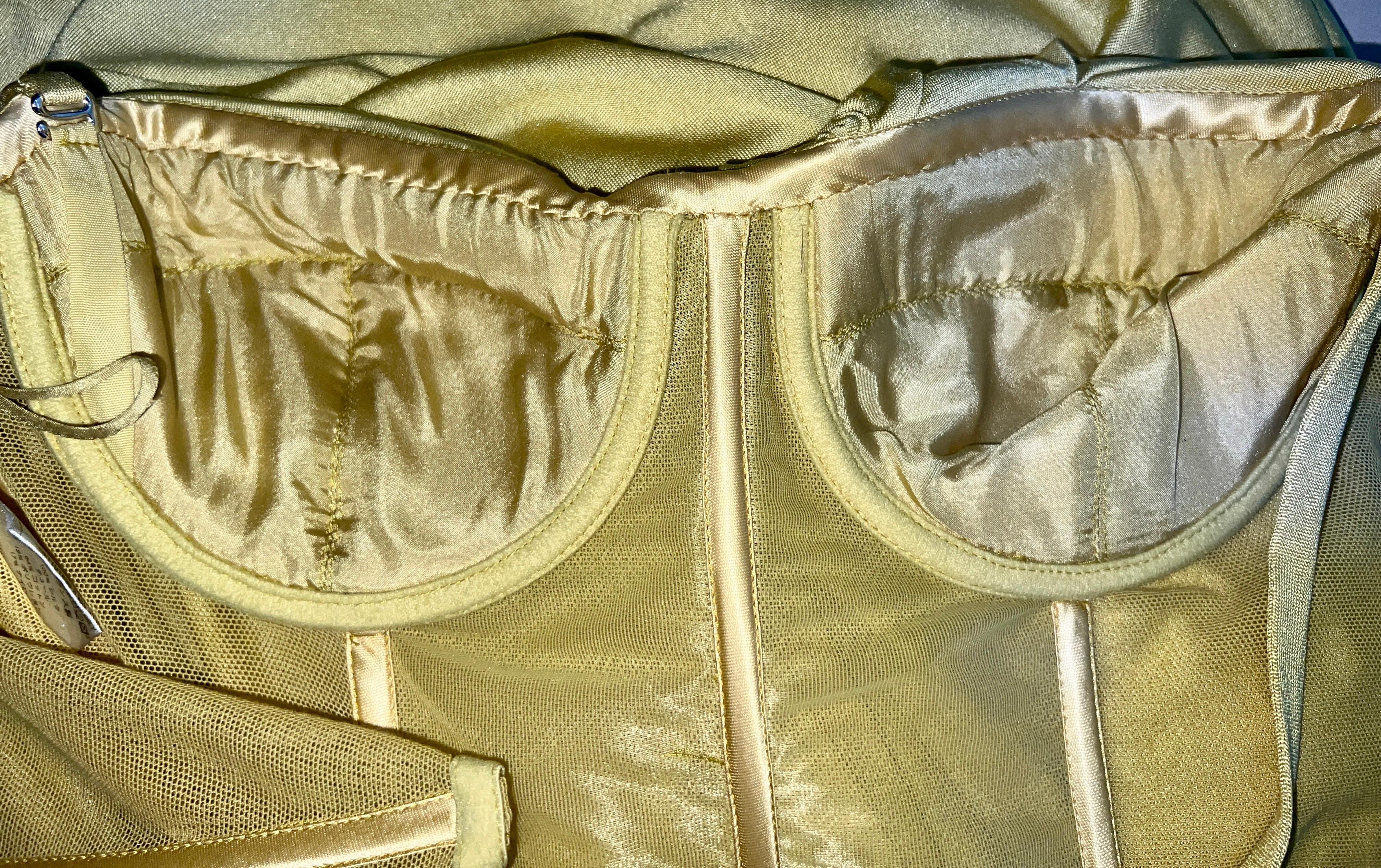 Christian Dior by John Galliano Asymmetric Draped Corset Silk Dress Gown 42 For Sale 3