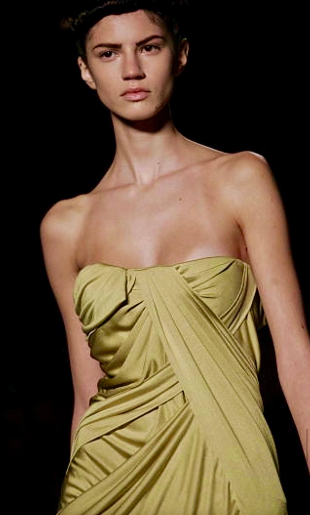 Christian Dior by John Galliano Asymmetric Draped Corset Silk Dress Gown 42 For Sale 5