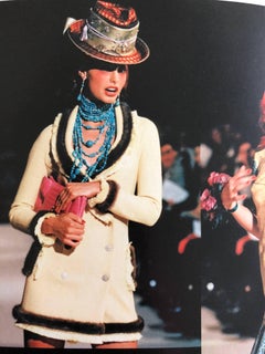 Christian Dior by John Galliano Autumn 1997 Mink Trim Yellow Boucle Coat Dress
