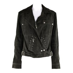 Christian Dior by John Galliano AW04 Studded Suede Ensemble (Jacket & Trousers)