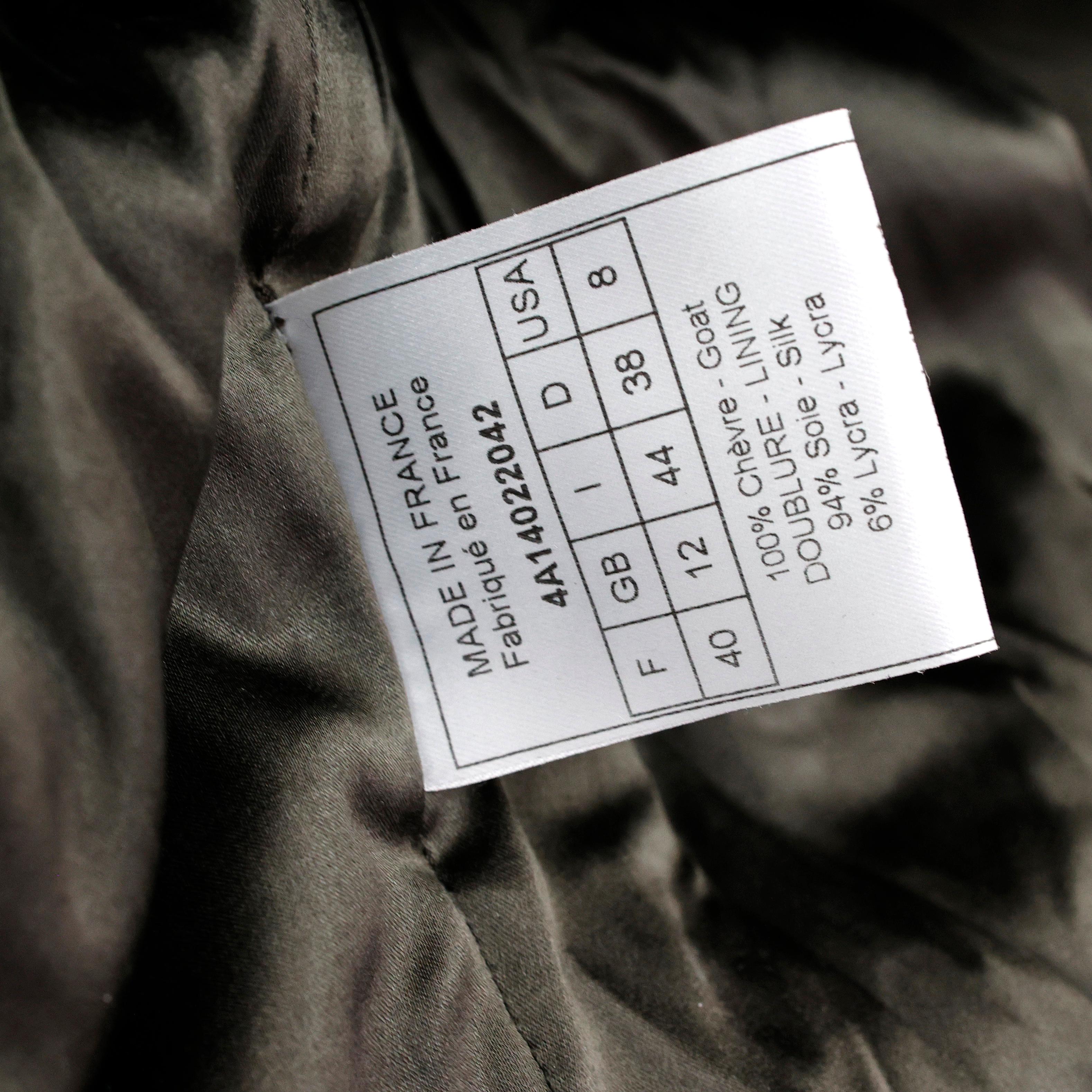 Christian Dior by John Galliano AW04 Ensemble en daim clouté (veste et pantalon) en vente 3