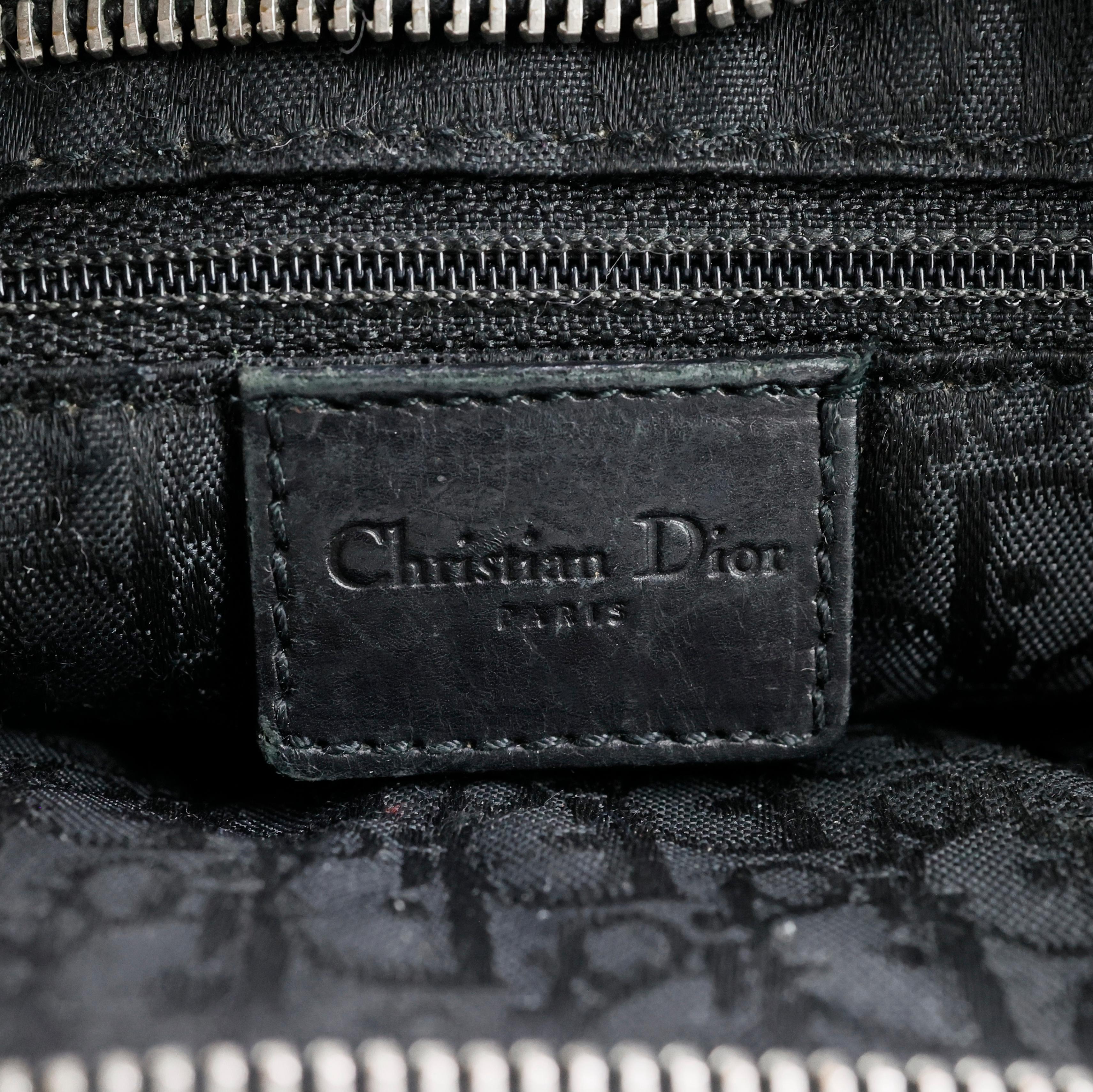 Women's or Men's Christian Dior by John Galliano ballet / corset bag in black leather  For Sale